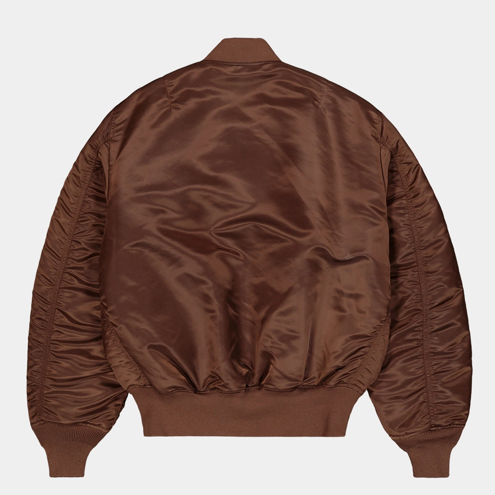 Alpha Industries MA-1 Heritage Bomberjacke in Powder Brown – Rueckansicht im STICKABUSH Online-Shop