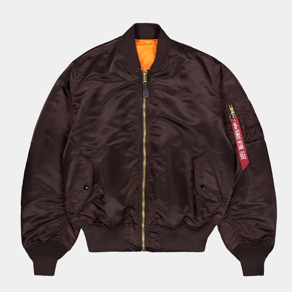 Alpha Industries MA-1 Flight Jacket Hunter Brown | Stickabush