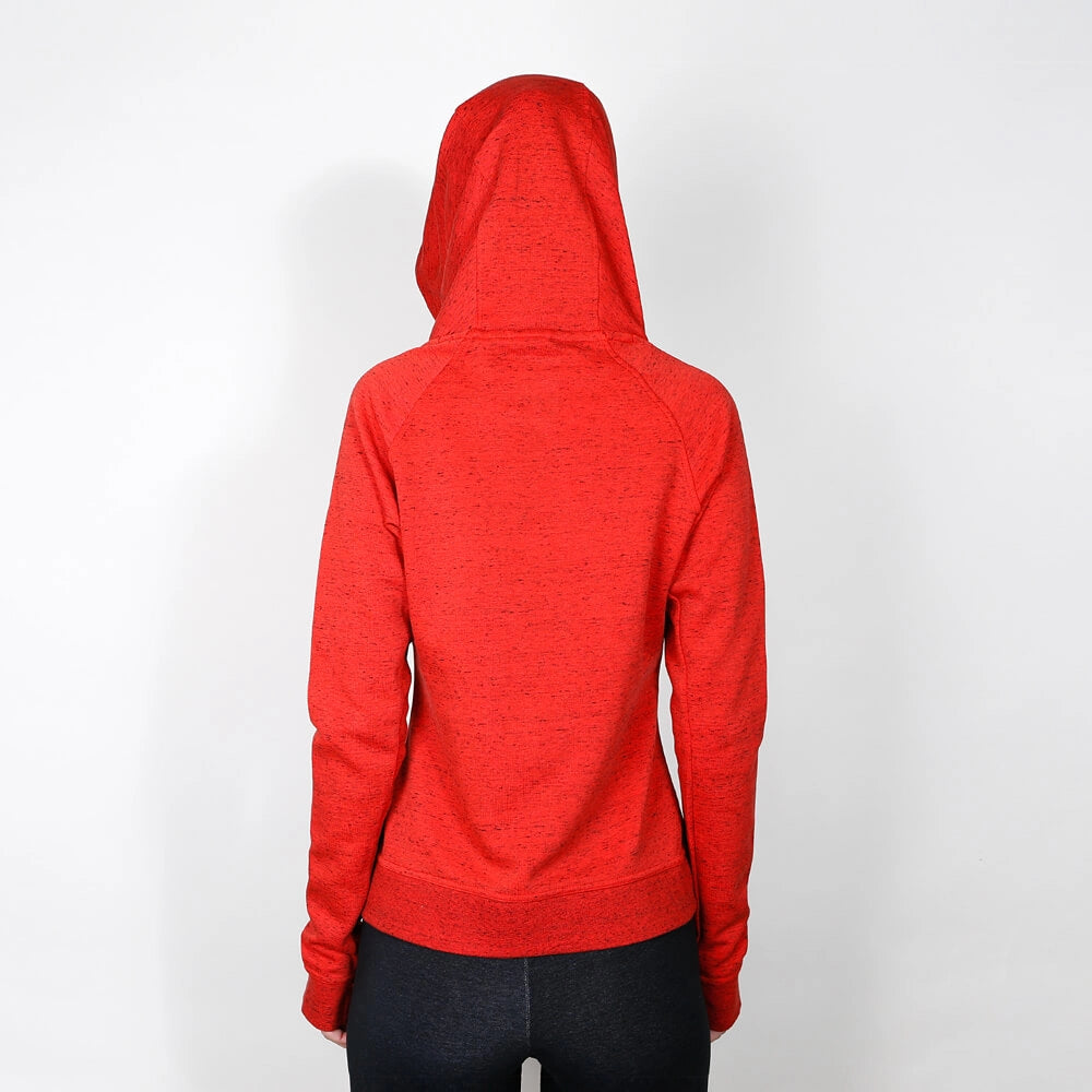 “Nike Sportswear Tech Fleece Hoodie in leuchtendem Rot. Warmer, leichter Kapuzenpullover aus Tech-Fleece, mit Reißverschluss und Logo auf der Brust.“