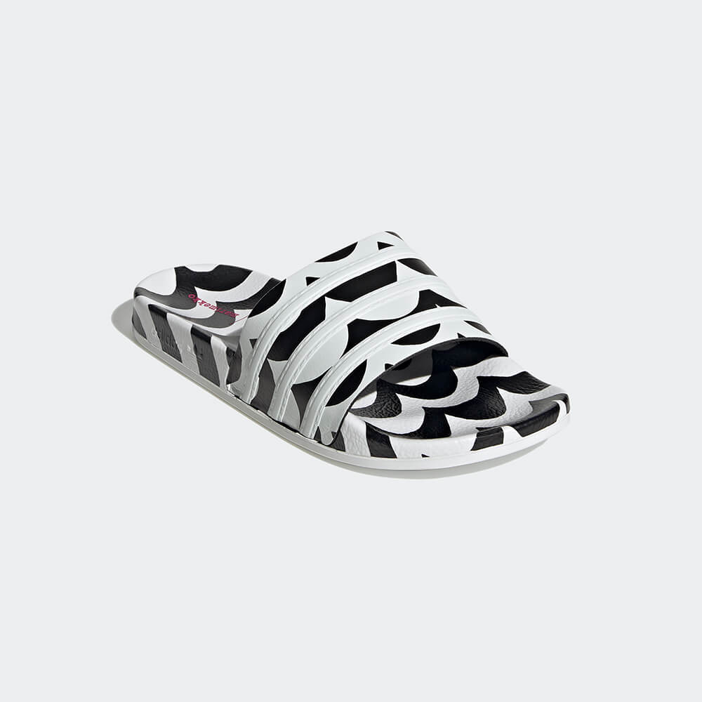 Adidas Marimekko Adilette W - Core Black / Cloud White / Team Real Magenta