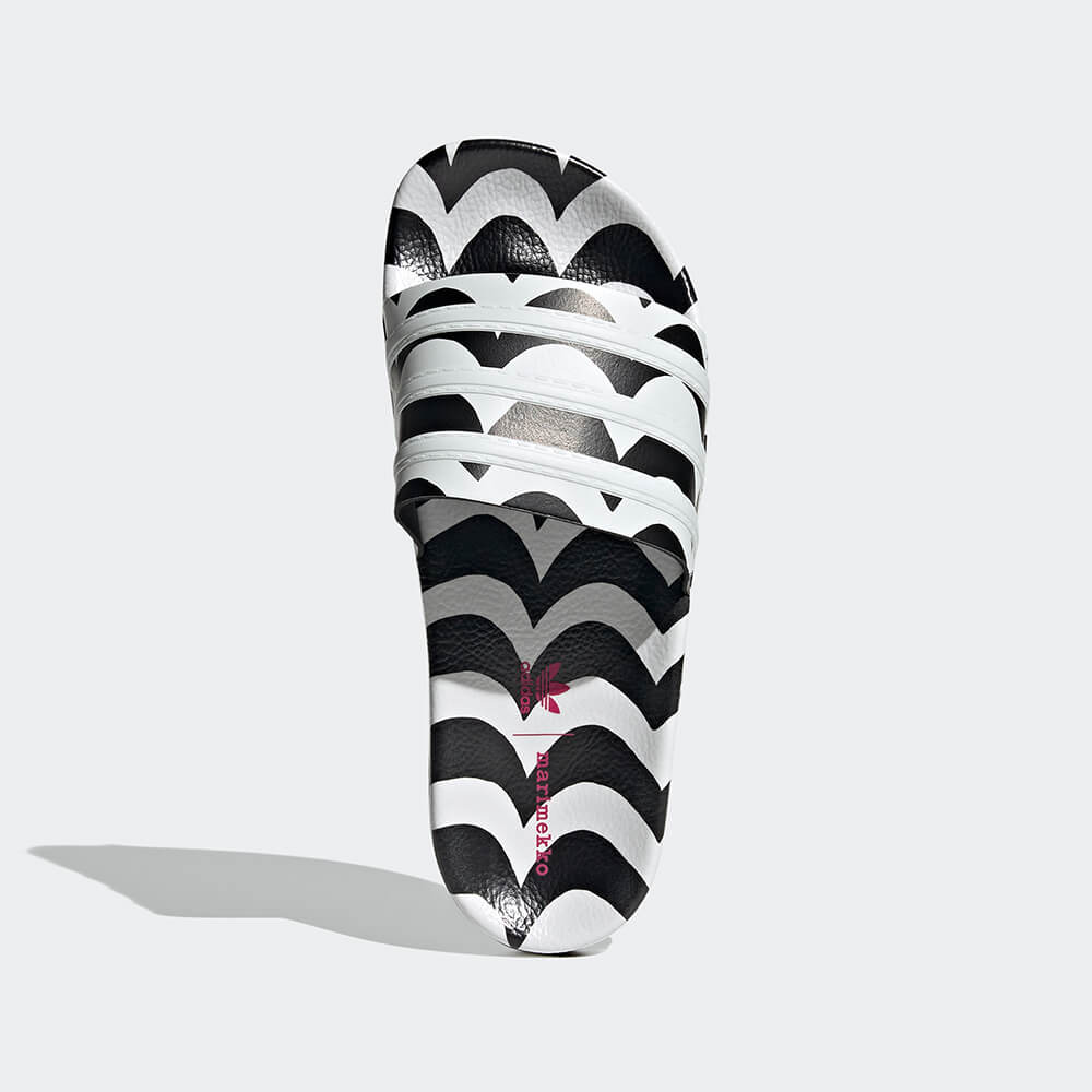 Adidas Marimekko Adilette W - Core Black / Cloud White / Team Real Magenta