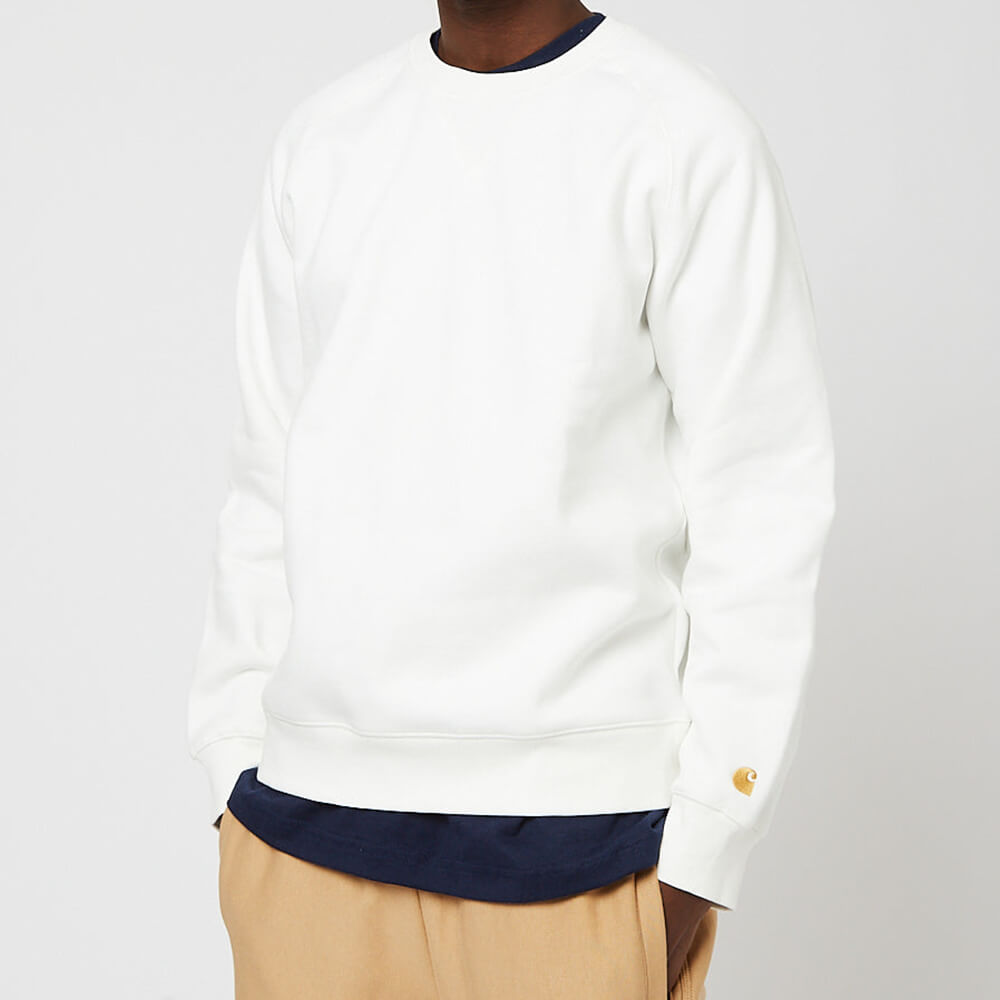 Carhartt WIP Chase Sweatshirt - White / Gold