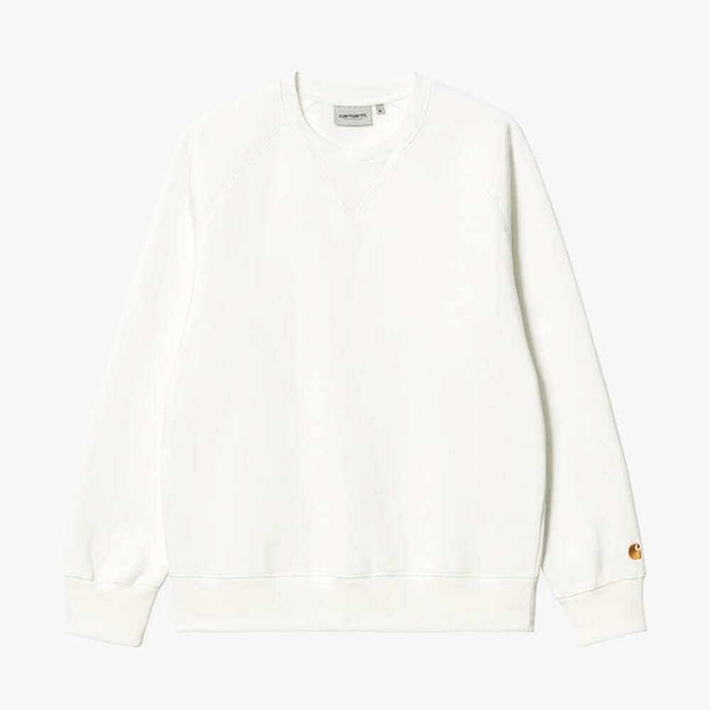 Carhartt WIP Chase Sweatshirt - White / Gold