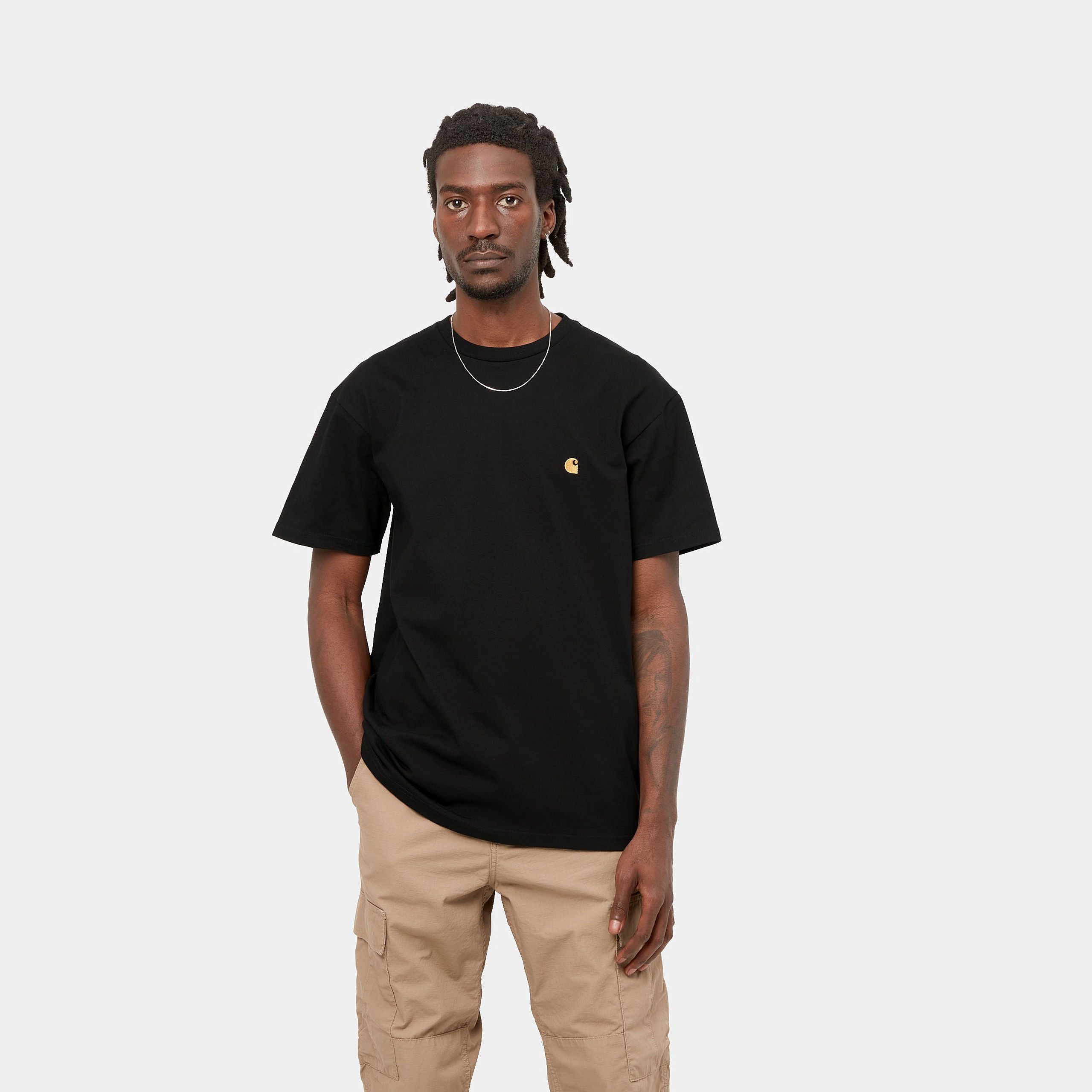 Carhartt WIP S/S Chase T-Shirt: Black - STAB T-Shirt, günstig t shirt kaufen,Streetwear in Berlin,Sneaker Shop,Adidas Schuhe