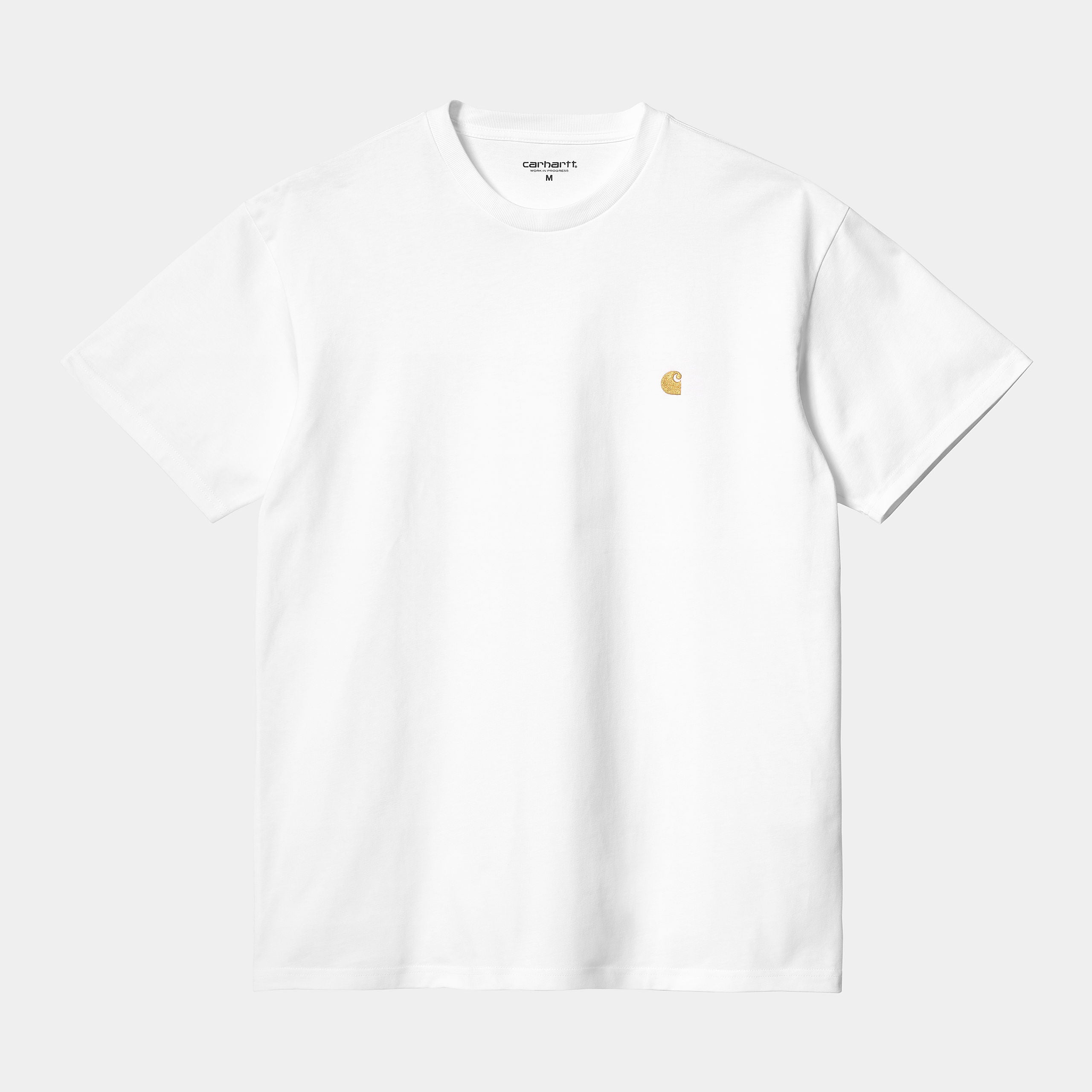 Carhartt WIP S/S Chase T-Shirt: White / Gold - STAB T Shirt, günstig t shirt kaufen, Streetwear in Berlin, Sneaker Shop, Schuhe.