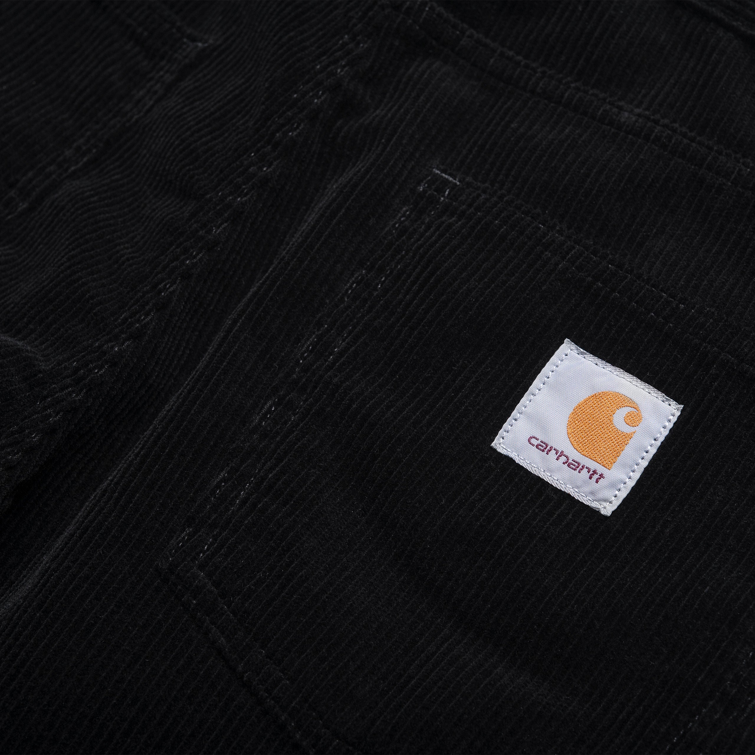 “Carhartt WIP Newel Pant in Black, I027232_89_02, Carhartt Cordhose aus gewaschenem Baumwoll-Twill, mit entspannter Passform, fünf Taschen und dezentem Logo-Patch.“