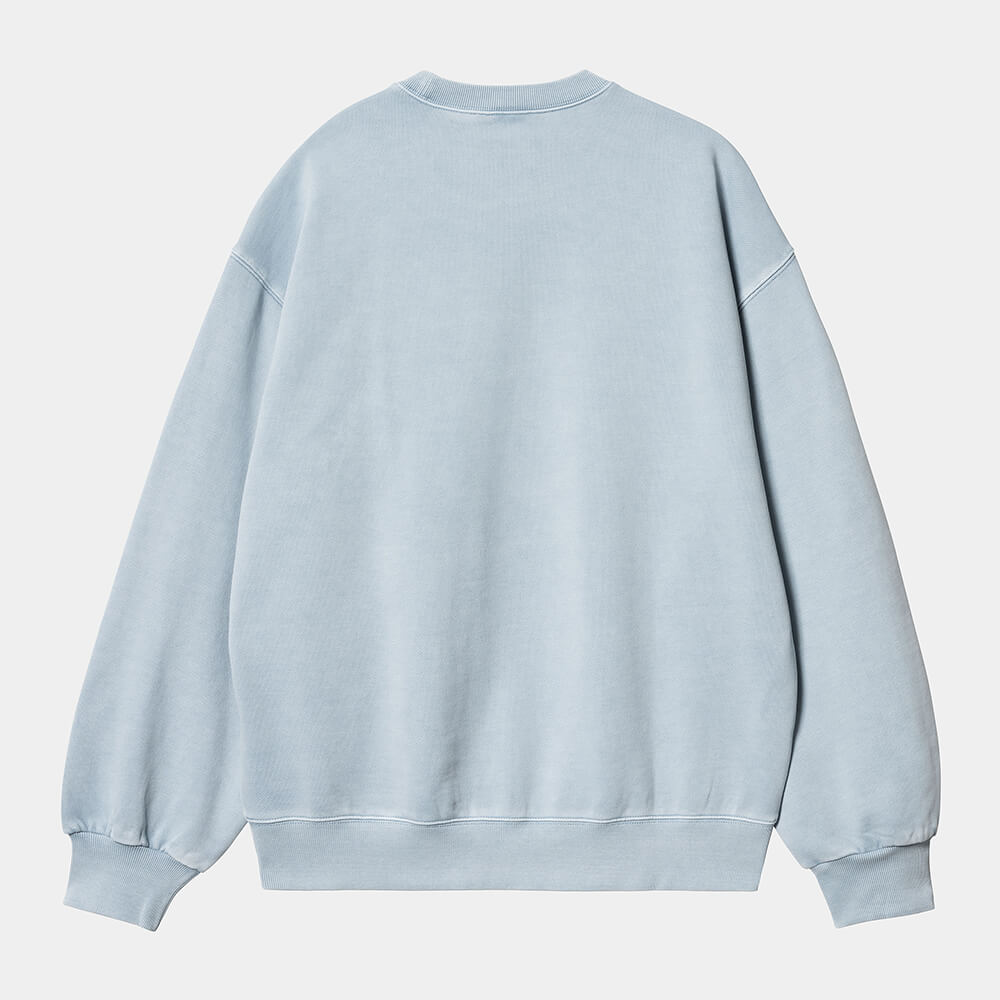 Carhartt WIP Vista Sweat Dusty Ice Bleached Blue (I029522) – Rueckansicht bei STICKABUSH Berlin