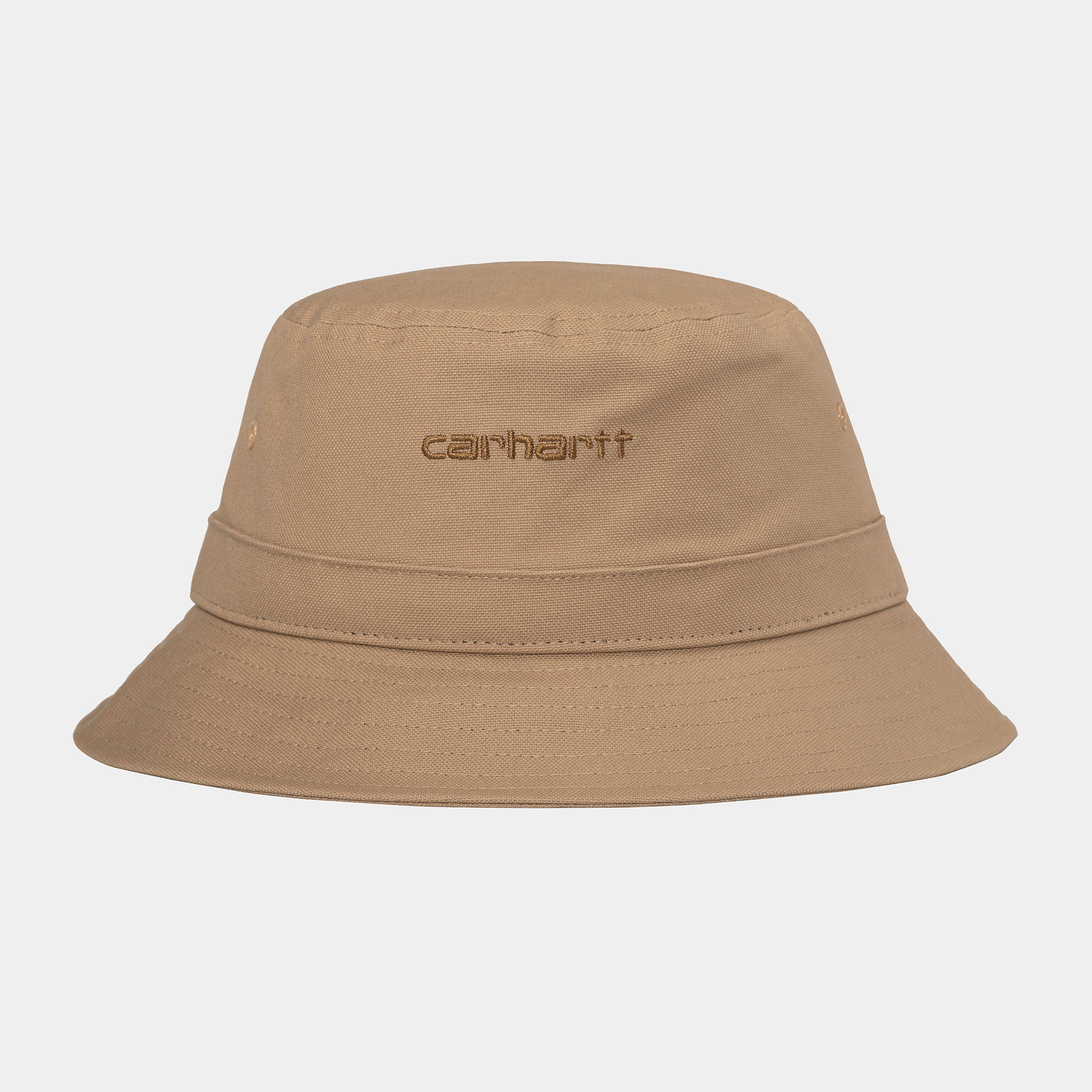 Carhartt WIP Script Bucket Hat: Braun - STAB Fischerhut, Anglerhut, Hut kaufen, Streetwear in Berlin, Sneaker Shop, Adidas Schuhe.