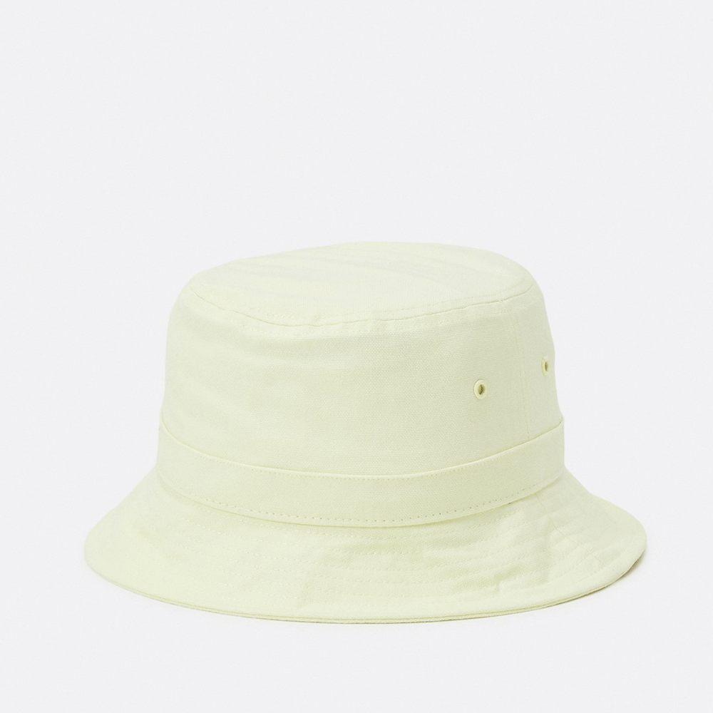 Carhartt WIP Script Bucket Hat: Hellgelb - STAB Fischerhut, Anglerhut, Hut kaufen, Streetwear in Berlin, Sneaker Shop, Adidas Schuhe.