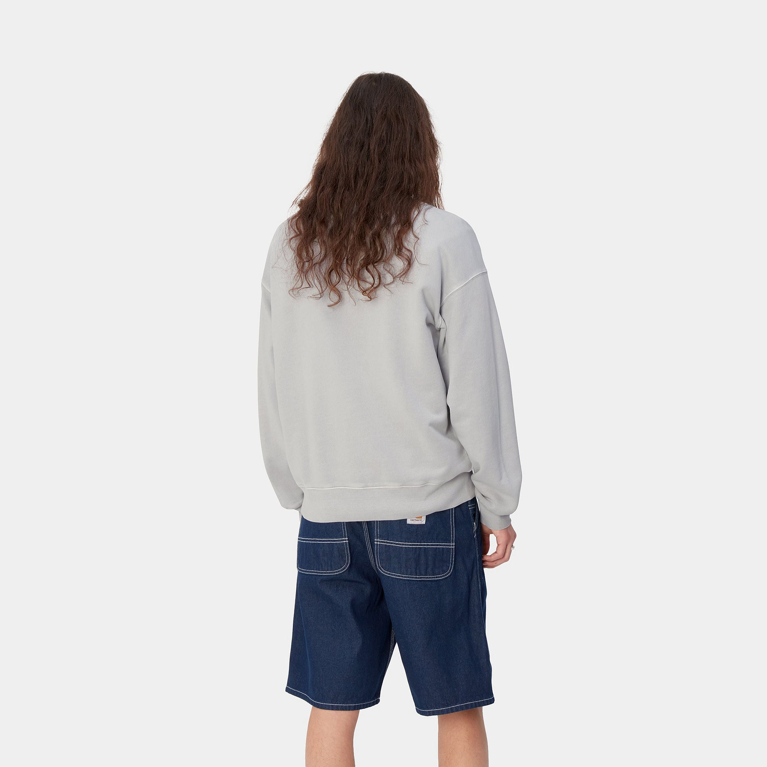 Carhartt WIP Nelson Sweat - Sonic Silver (garment dyed)
