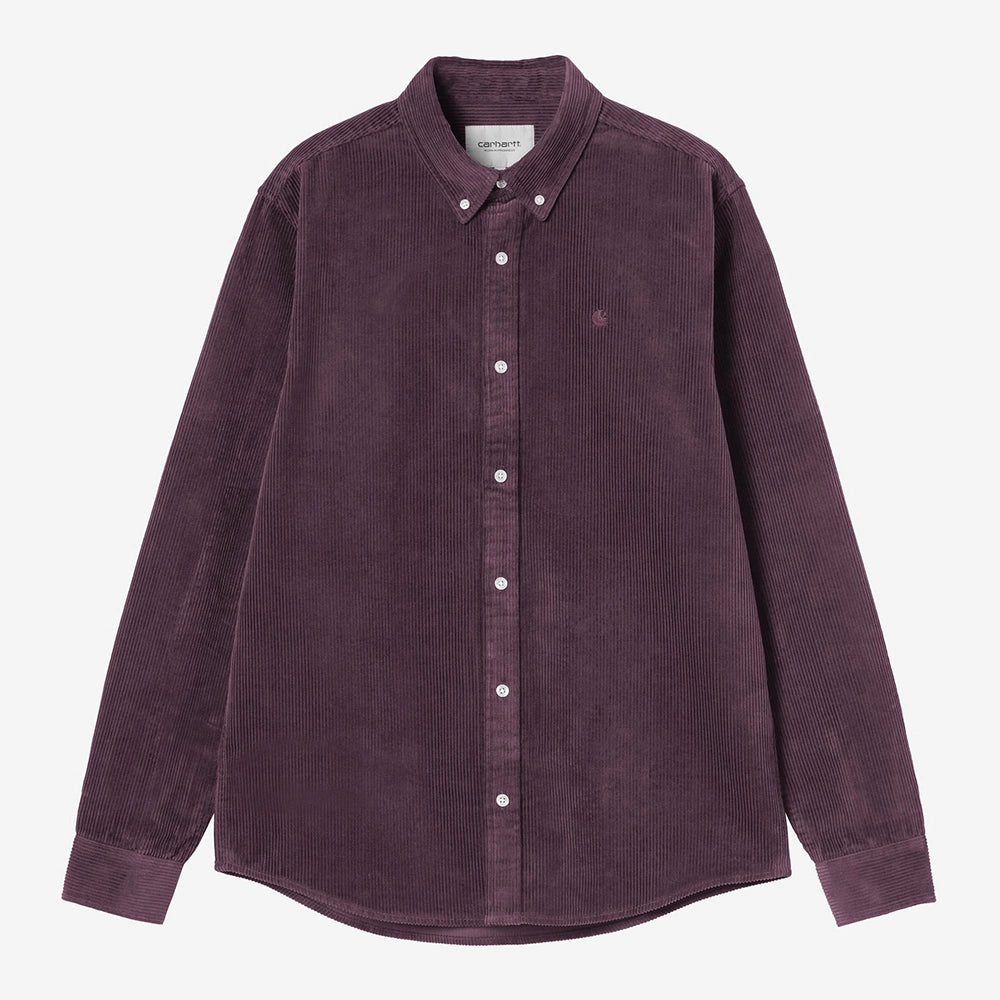 Carhartt WIP L/S Madison Cord Shirt - Cozy Purple