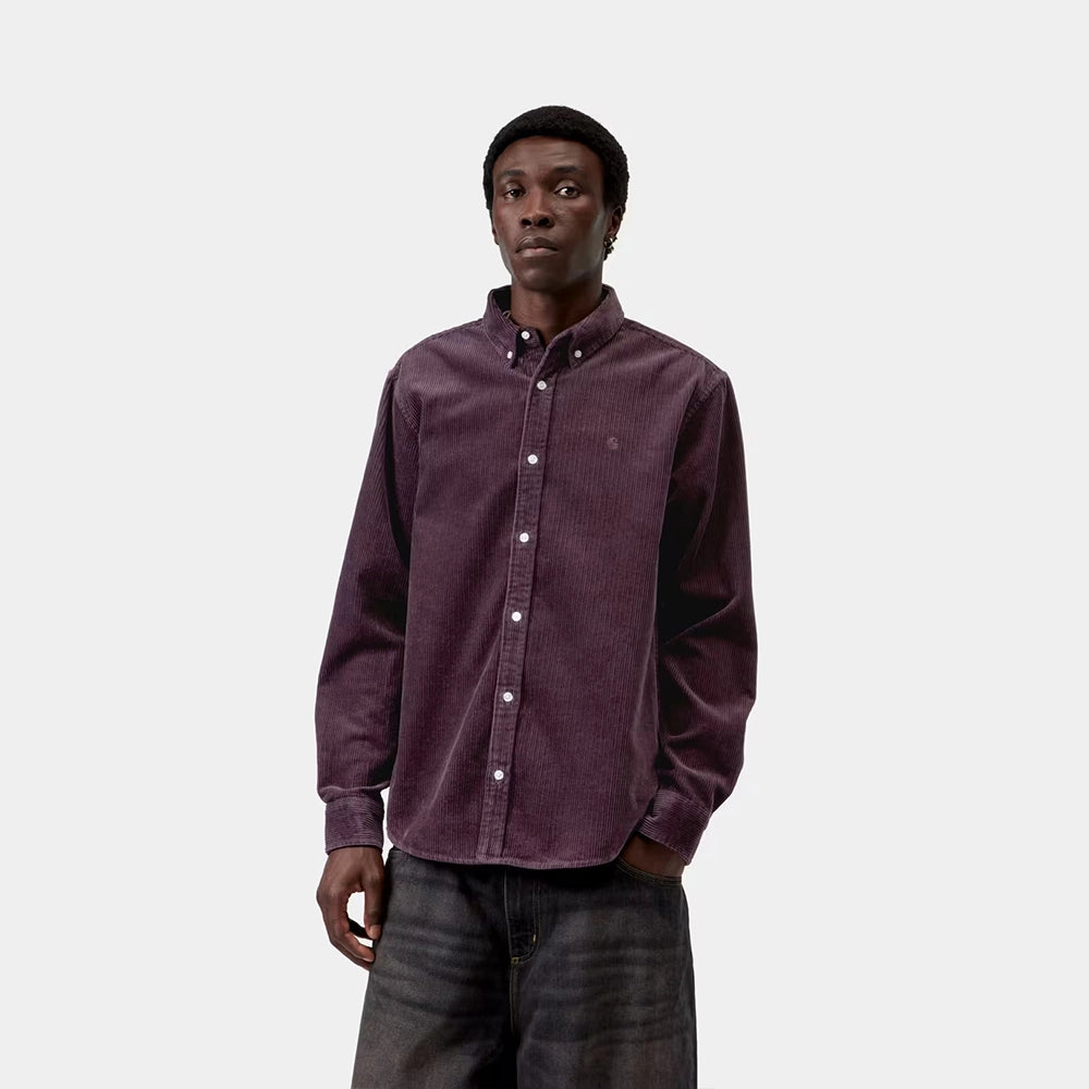 Carhartt WIP L/S Madison Cord Shirt - Cozy Purple