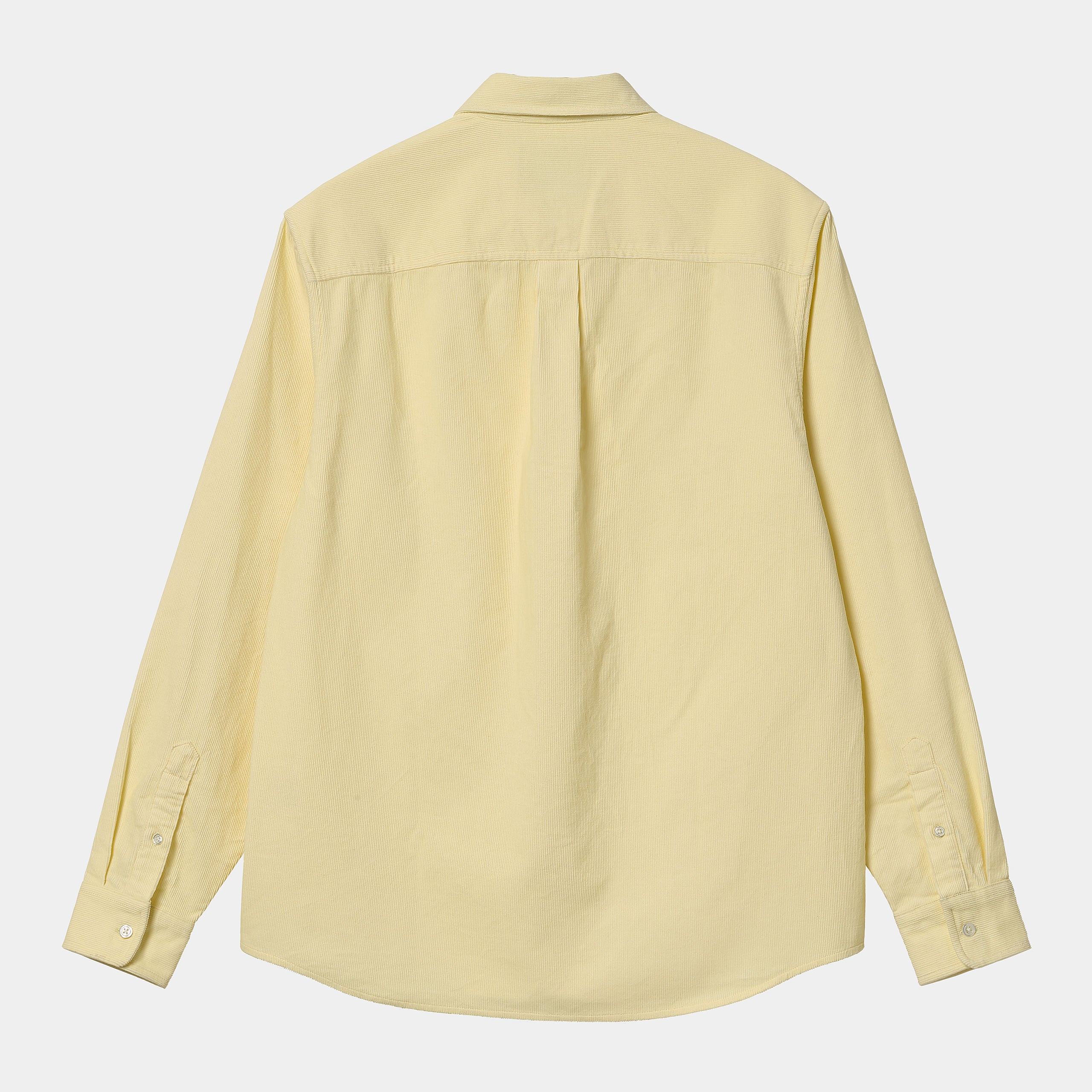 Carhartt WIP L/S Madison Fine Cord Shirt - Soft Yellow / White