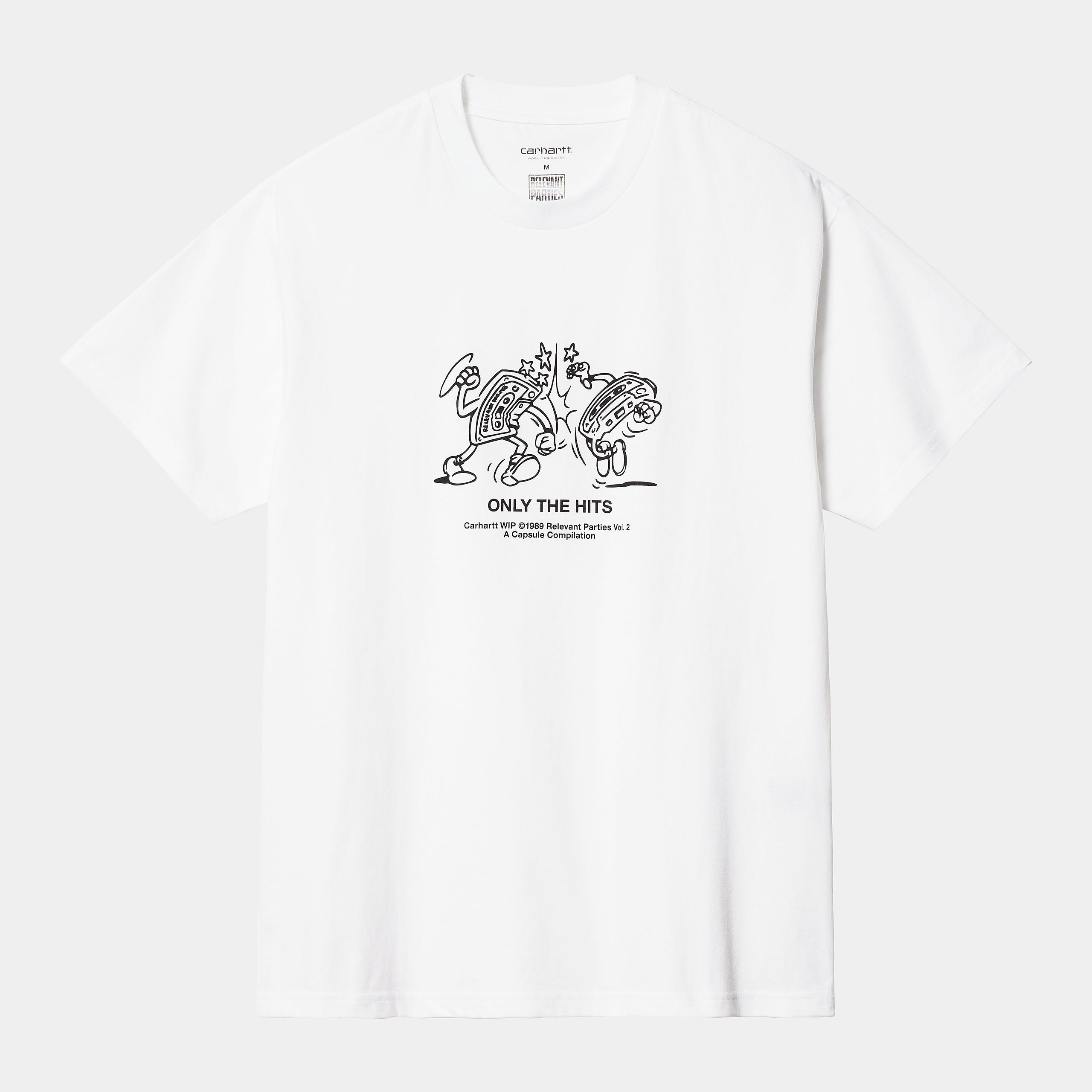 Carhartt WIP S/S Relevant Parties Vol.2 T-Shirt: White - STAB T Shirt, günstig t shirt kaufen, Streetwear in Berlin, Sneaker Shop, Schuhe.
