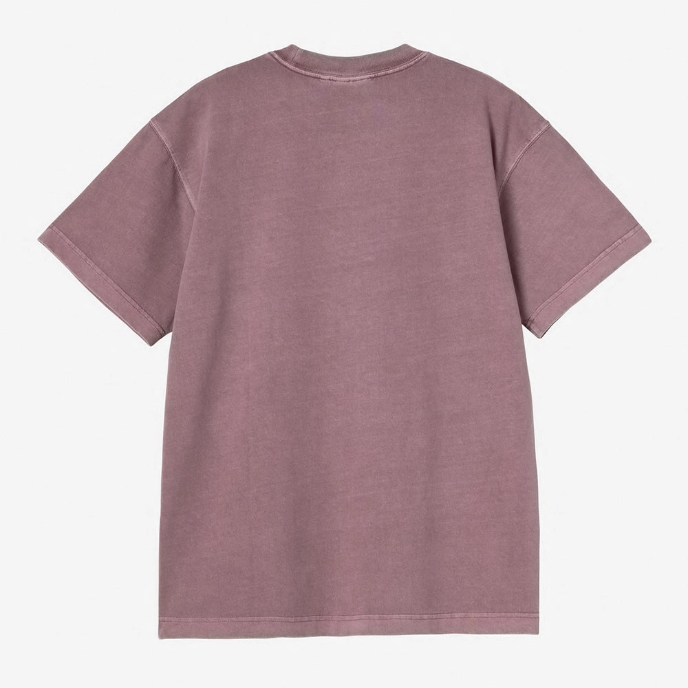 “Carhartt WIP Vista T-Shirt in sattem Phlox-Pink. Lockeres Shirt aus Baumwolljersey, mit kleinem Logo-Stick auf der Brust bei Stickabush Berlin."