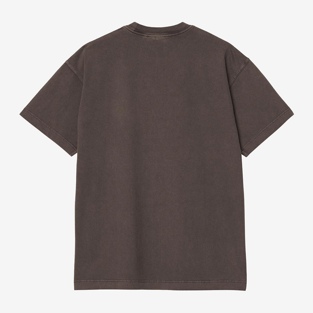 Carhartt WIP S/S Vista T-Shirt in der Farbe Tobacco (Garment Dyed) Rueckansicht – STICKABUSH Streetwear Store Berlin-Kreuzberg