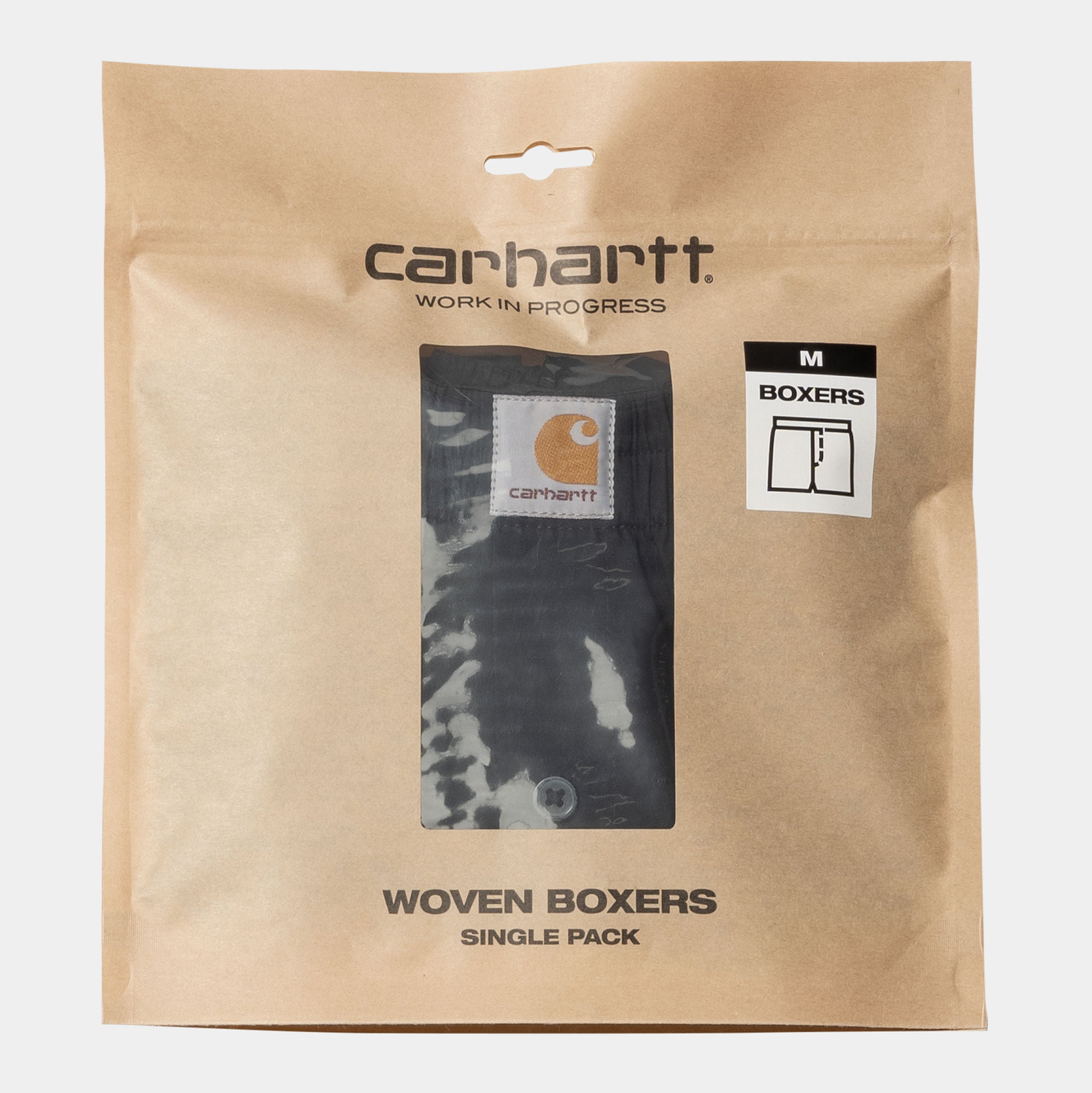 "Carhartt WIP Cotton Boxer – Black: Bequeme, hochwertige Boxershorts aus 100 % Baumwolle mit elastischem Bund."