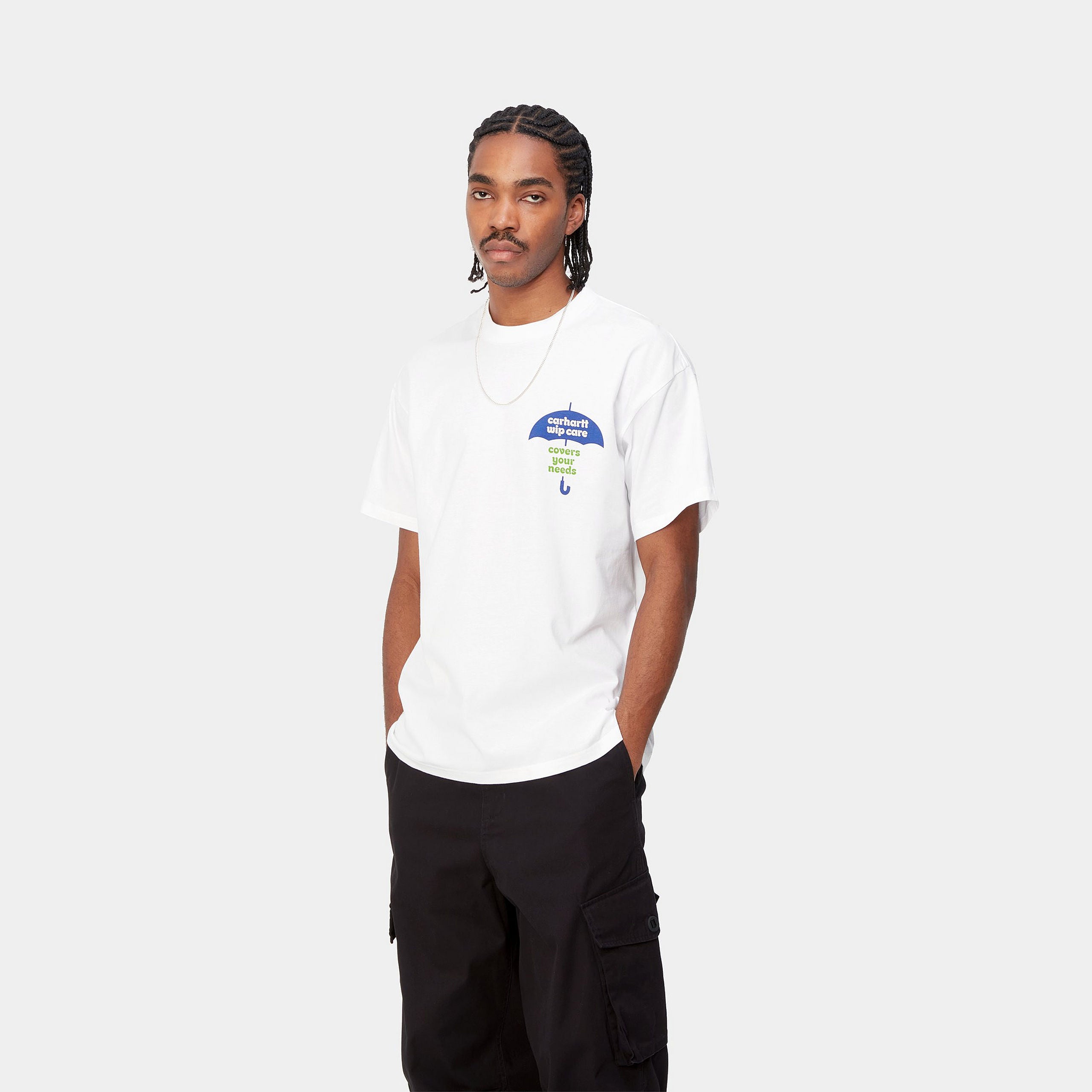 Carhartt WIP S/S Covers T-Shirt: White - STAB T Shirt, günstig t shirt kaufen, Streetwear in Berlin, Sneaker Shop, Schuhe.