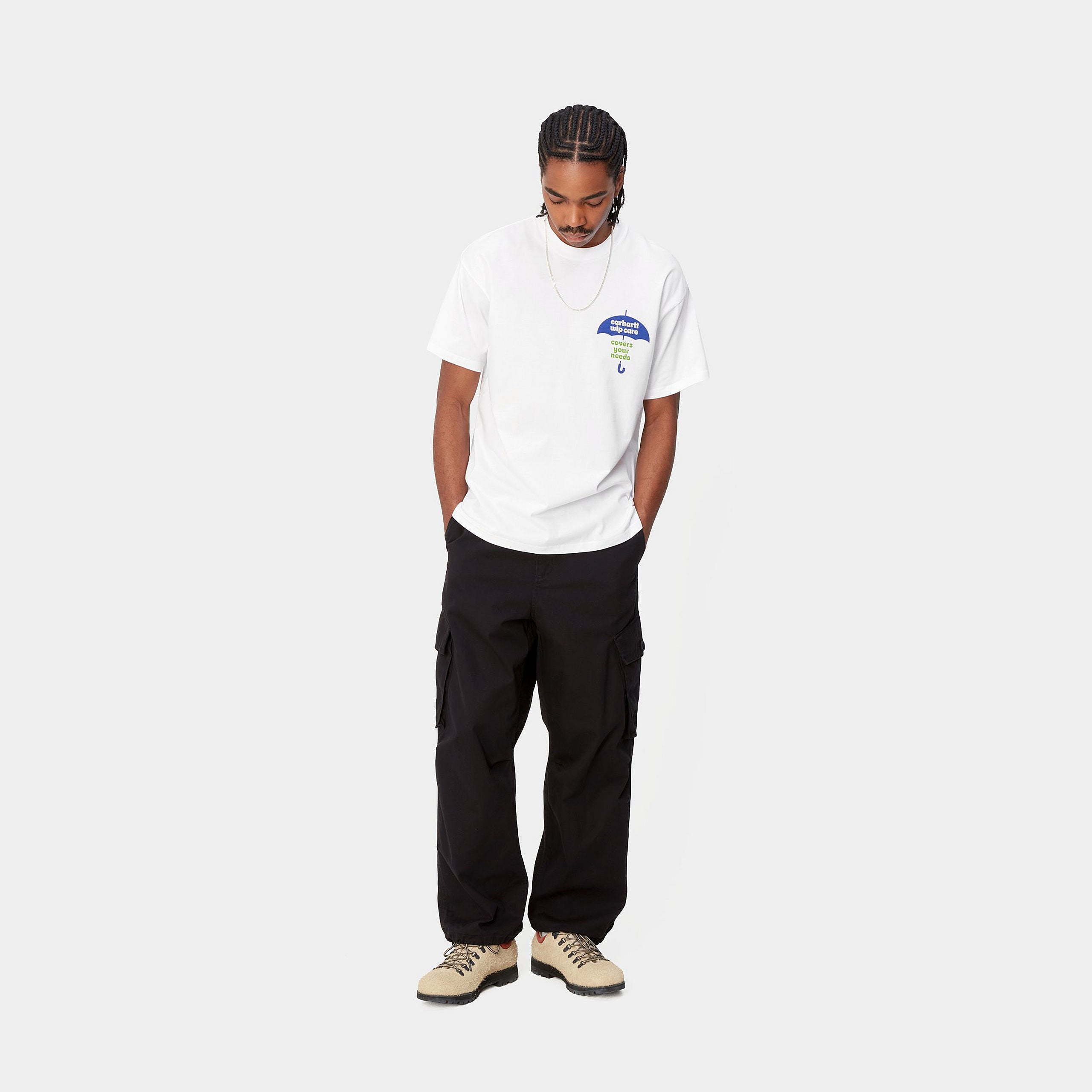 Carhartt WIP S/S Covers T-Shirt: White - STAB T Shirt, günstig t shirt kaufen, Streetwear in Berlin, Sneaker Shop, Schuhe.