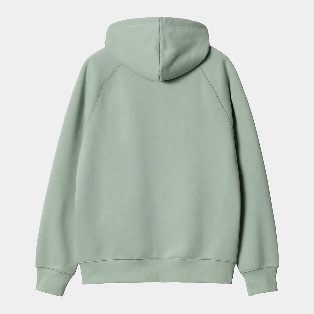 "Carhartt WIP Hooded Chase Jacket in Frosted Green I033664_2O2_XX : Ein robuster Zip-Hoodie mit Funktionalität für Herren und Damen und ist dein perfekter Begleiter für Freizeit und Alltag."