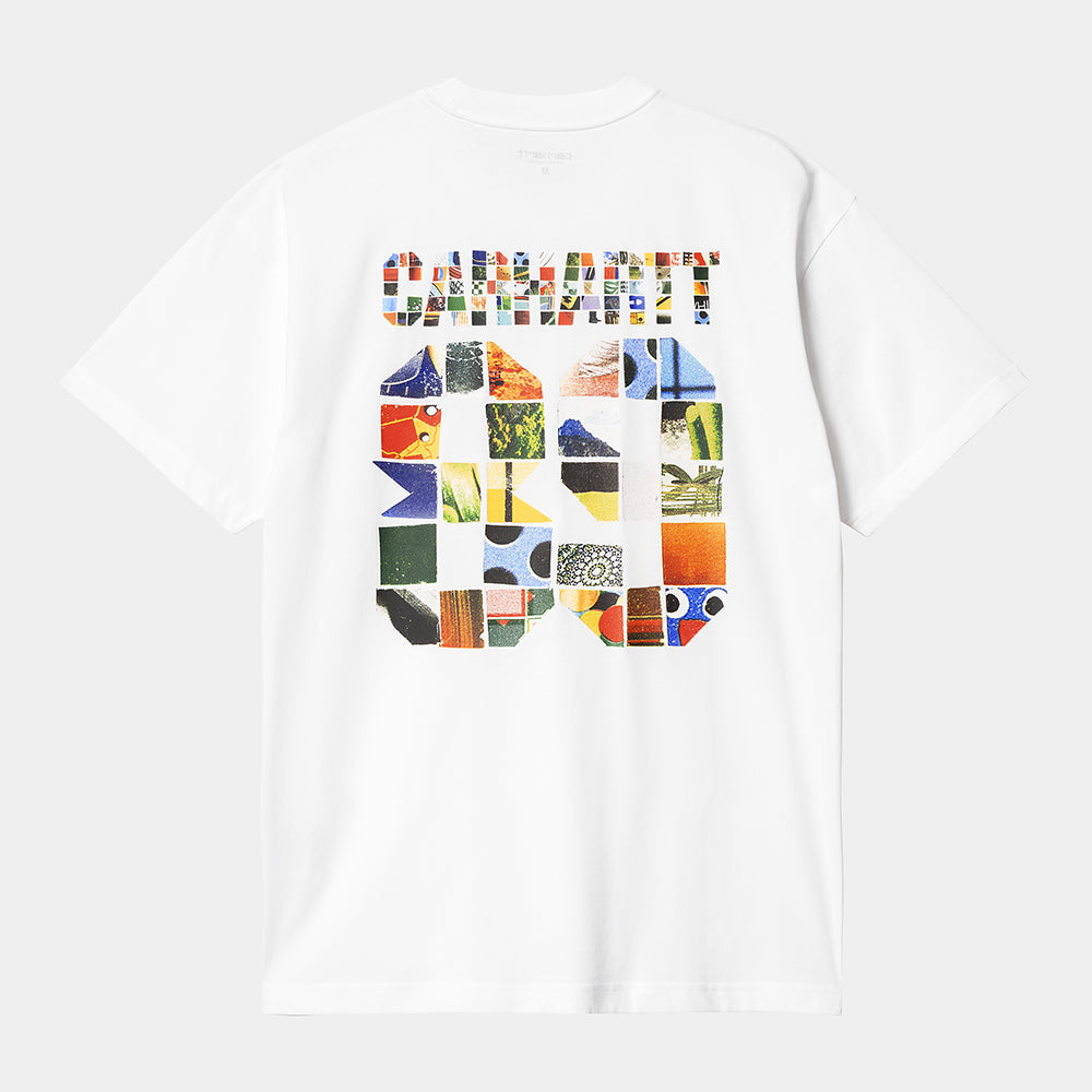 Carhartt WIP S/S Machine 89 T-Shirt in Weiss mit Brust-Print bei STICKABUSH Berlin.