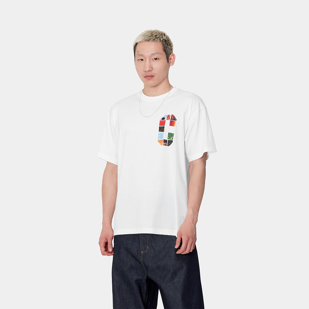 Carhartt WIP S/S Machine 89 T-Shirt in Weiss mit Brust-Print bei STICKABUSH Berlin.