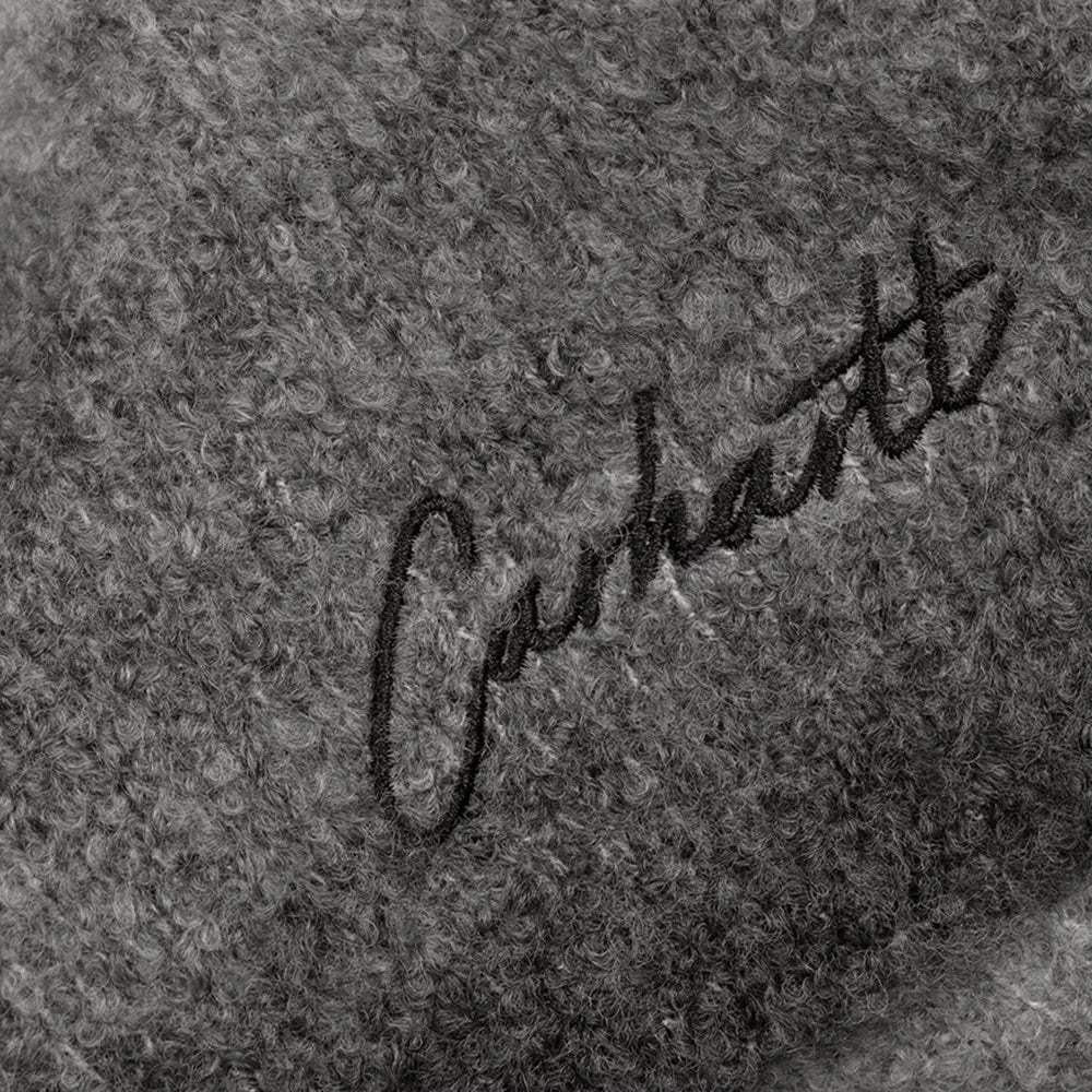 Carhartt WIP Tony Scarf, Schwarz (Black / Black) Jacquard Strickschal, Ton-in-Ton Streifenmuster.