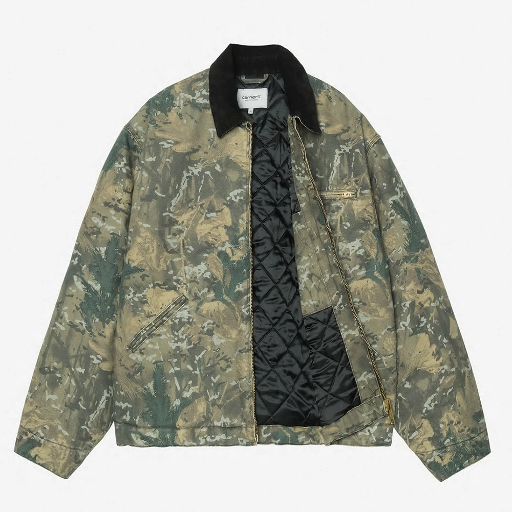 Carhartt WIP OG Detroit Jacket - Camo Combi, Green / Black (stone washed)