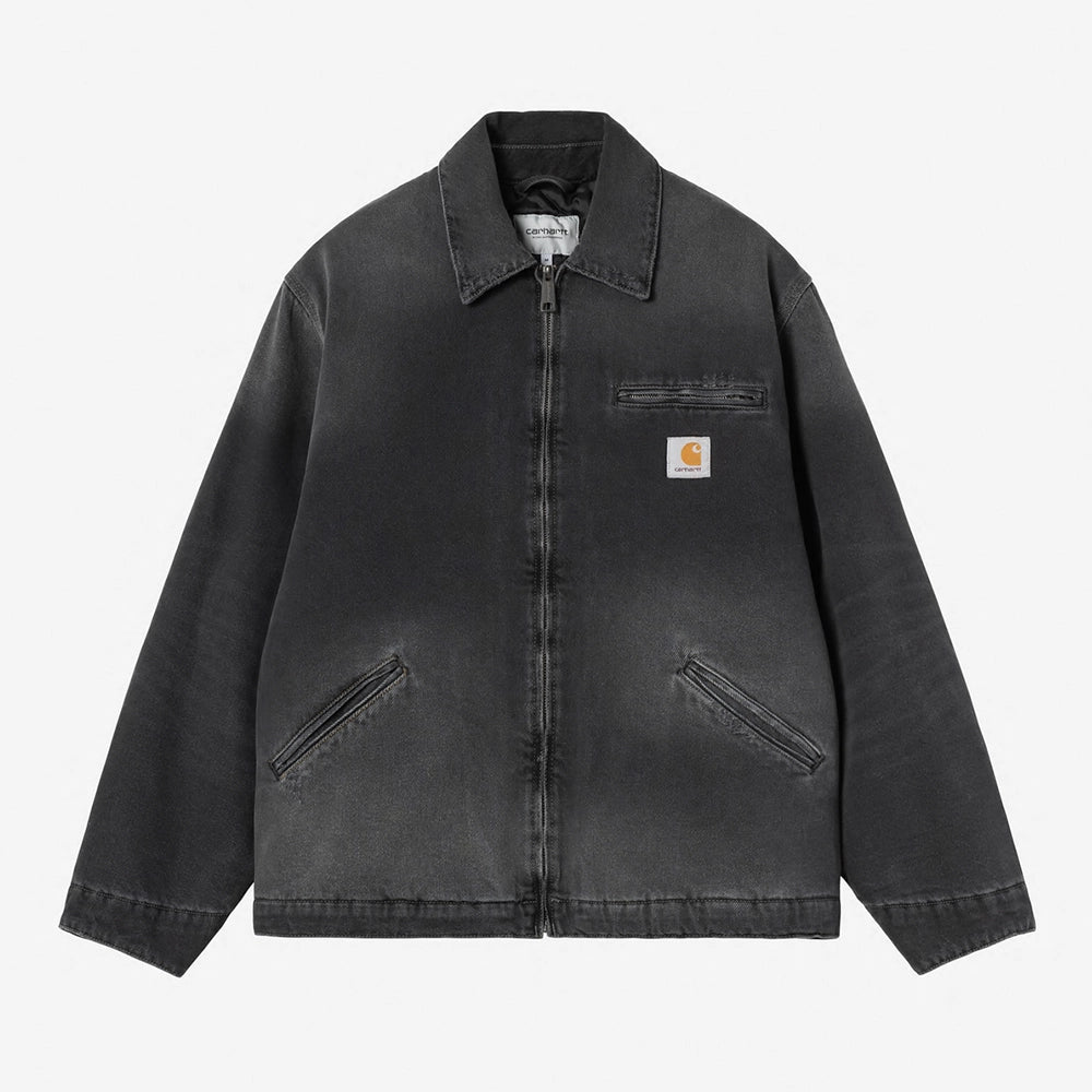 Carhartt WIP OG Detroit Jacket Black (Grind Wash) | Robust jacket Carhartt WIP OG Detroit Jacket Black (Grind Wash) | Robust jacket