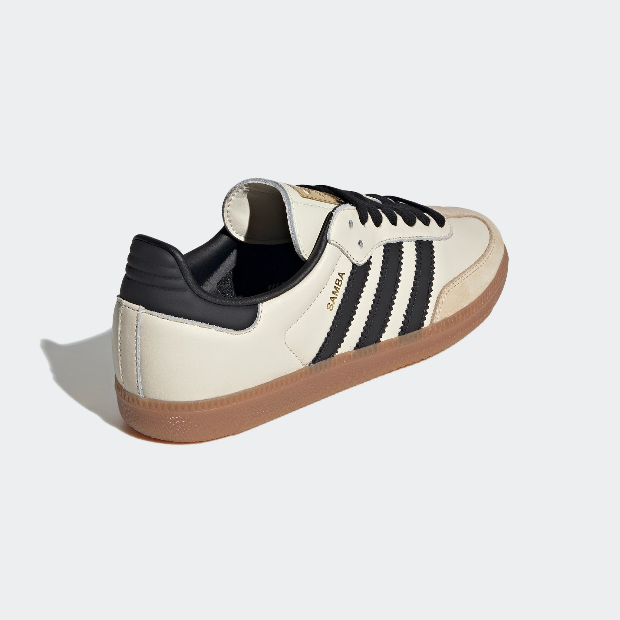 "Adidas Samba OG W - Beige/Schwarz, ID0478: Retro Sneaker mit Premium-Leder, Wildleder-Details und zeitlosem Design."