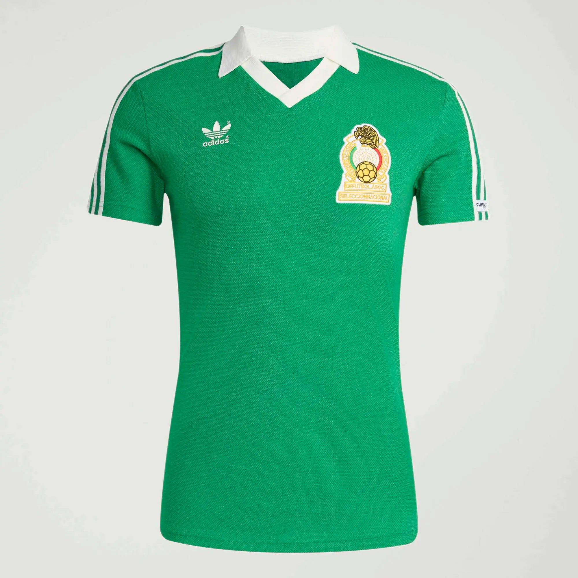 "adidas Originals Mexico 1986 Heimtrikot in Grün – Retro Fußball-Trikot mit der legendären Nr. 9 zur WM 2026 im Blokecore-Style bei Stickabush.“