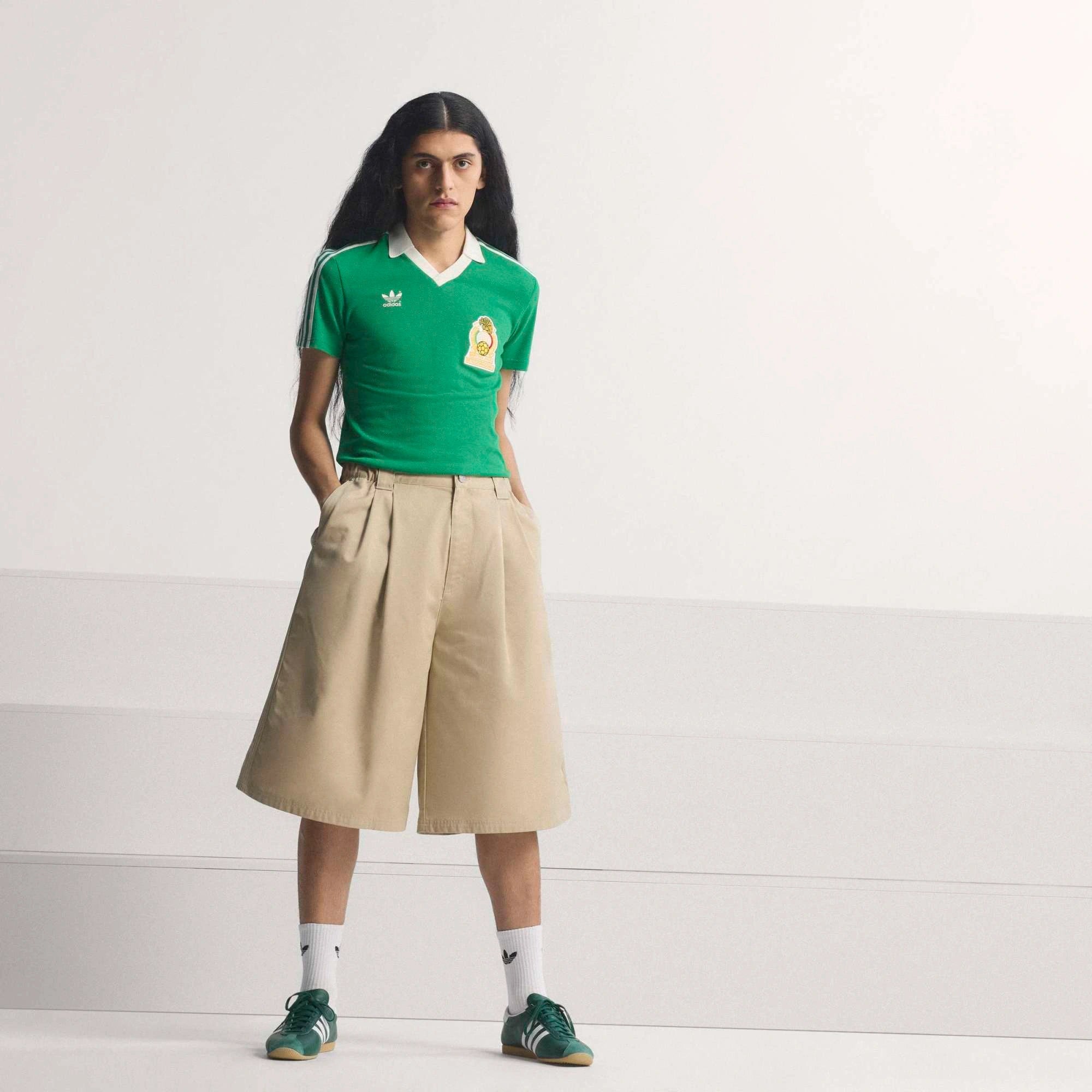 "adidas Originals Mexico 1986 Heimtrikot in Grün – Retro Fußball-Trikot mit der legendären Nr. 9 zur WM 2026 im Blokecore-Style bei Stickabush.“