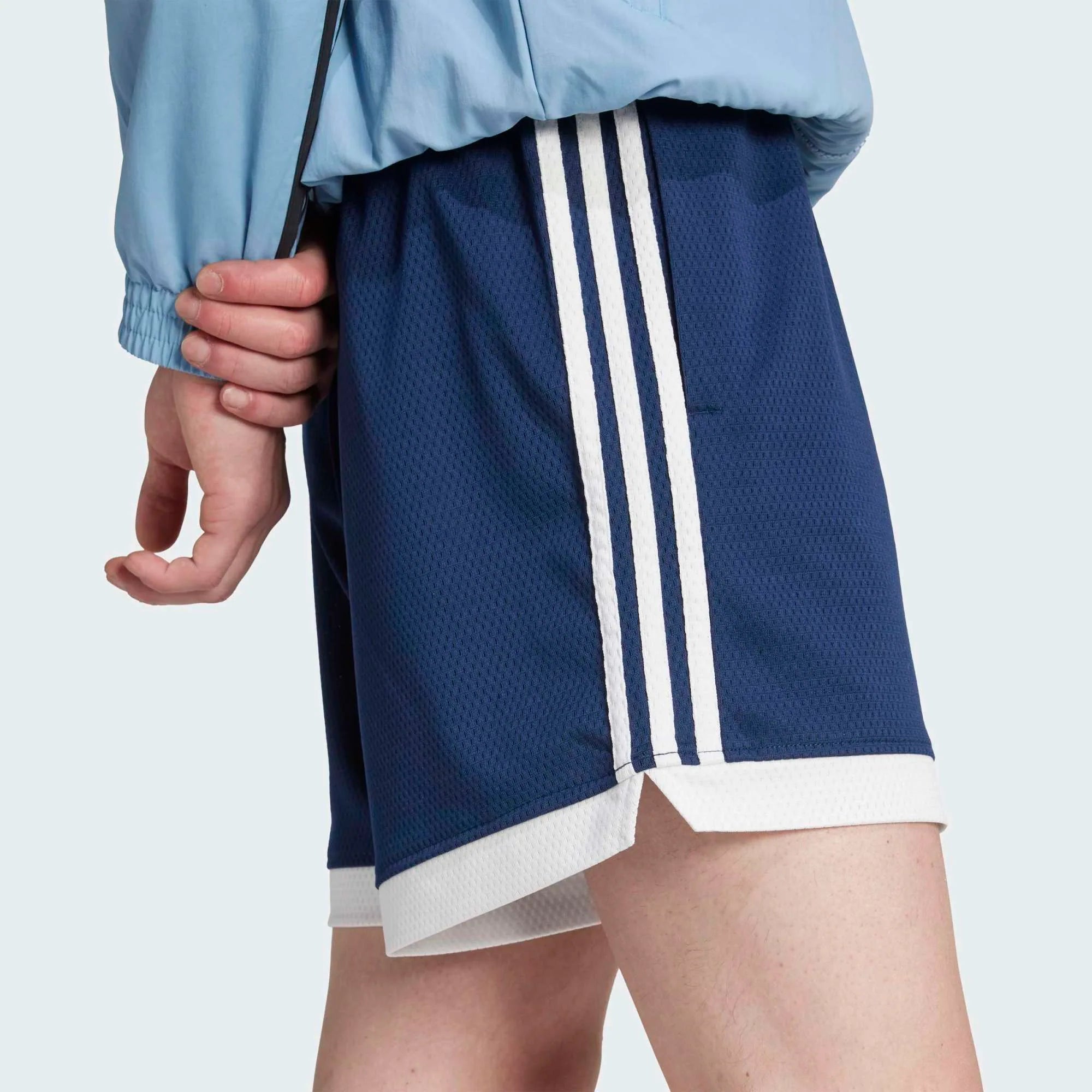 Adidas Mock Eyelet Shorts - Night Indigo / White