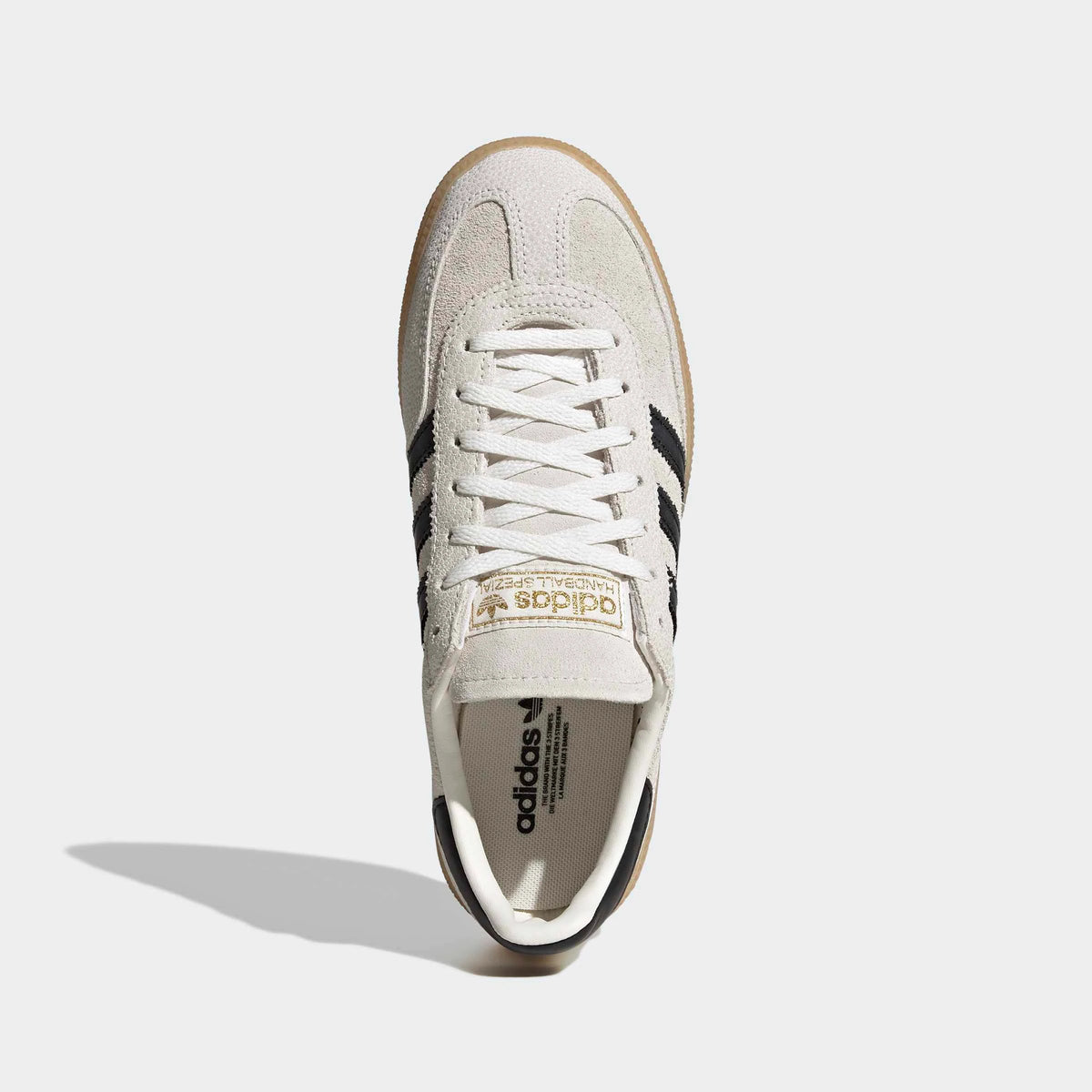 adidas Originals Handball Spezial Sneaker in Cloud White / Core Black – Topansicht im STICKABUSH Online-Shop