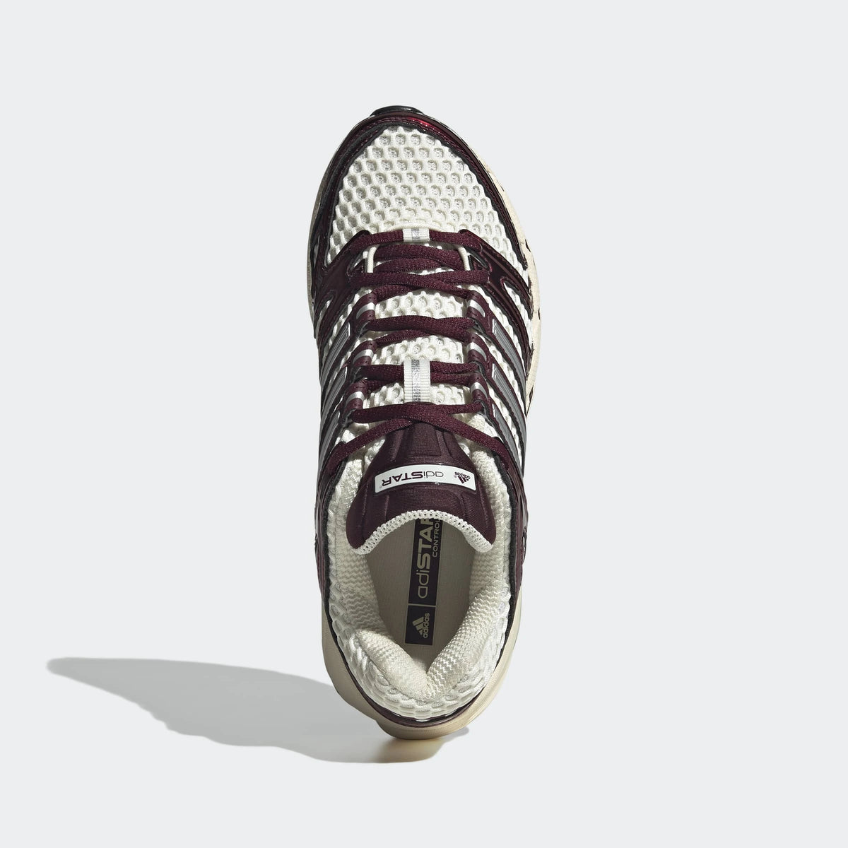 adidas Originals Adistar Control 5 Sneaker in Cream White / Silver Metallic / Maroon – Topansicht im STICKABUSH Online-Shop