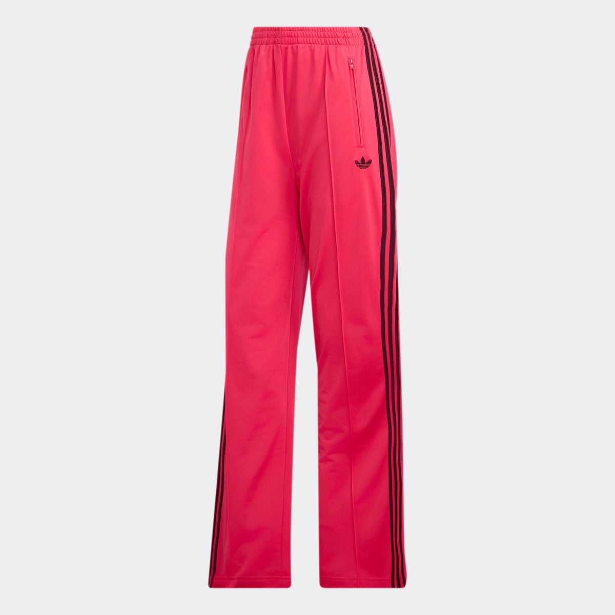 “adidas Originals Firebird Loose Track Pants in Power Pink und Dunkelrot mit den 3-Streifen jetzt bei STICKABUSH.“