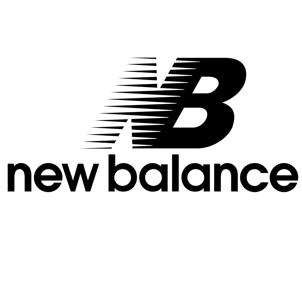 „New Balance Logo in Schwarz auf weißem Hintergrund, ikonisches Markenlogo.“