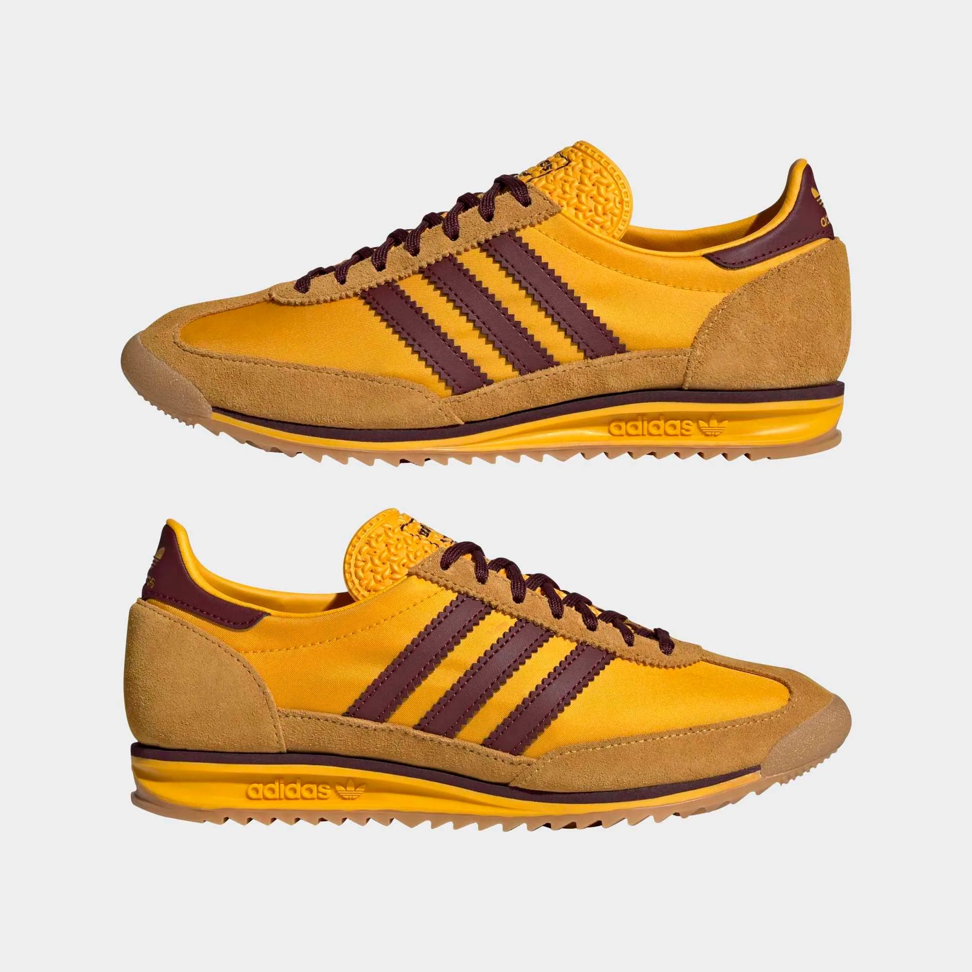 "adidas SL 72 OG Sneaker für Damen in Crew Yellow/Shadow Red (IH6968) – Klassische Silhouette aus der adidas Originals Kollektion mit markanten 3-Streifen Stickabush Berlin."