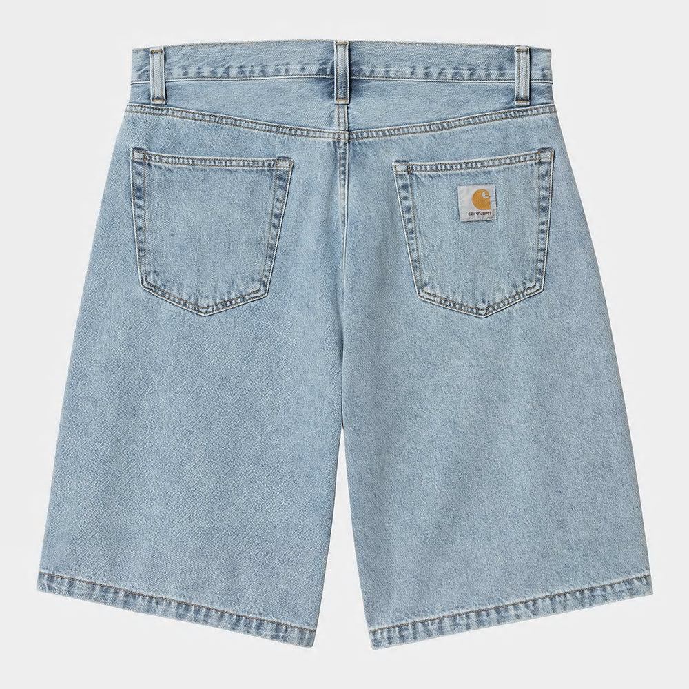"Carhartt Landon Short in Blau (gebleicht), Denim, I030469_01_35, jeans shorts mit lockeren Schnitt, gebleichter Effekt für Vintage-Look."