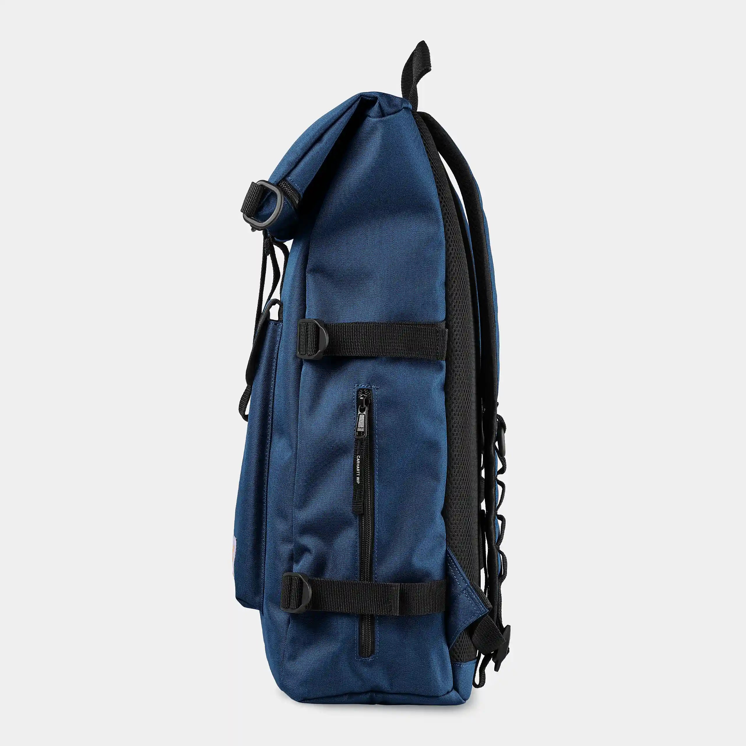 “Carhartt WIP Philis Backpack in Elder, I031575_1ZF_XX, Carhartt Rucksack aus robustem Polyester-Canvas, mit geräumigem Hauptfach, seitlichen Taschen und verstellbaren Trägern.“
