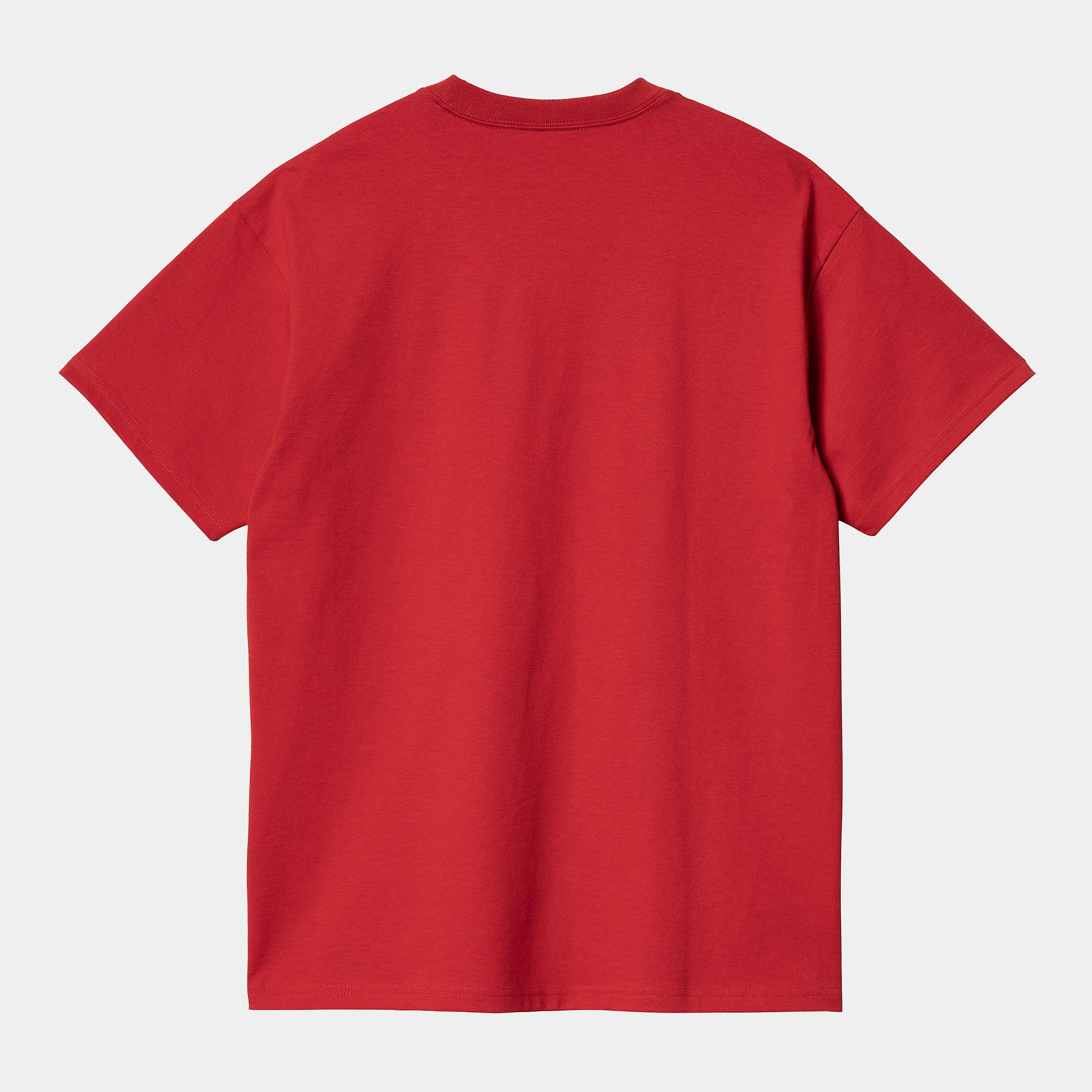"Carhartt WIP S/S Smart Sports T-Shirt, Samba/Red, Baumwolljersey, kurzärmeliges Sportshirt in Rot mit dezentem Logo."