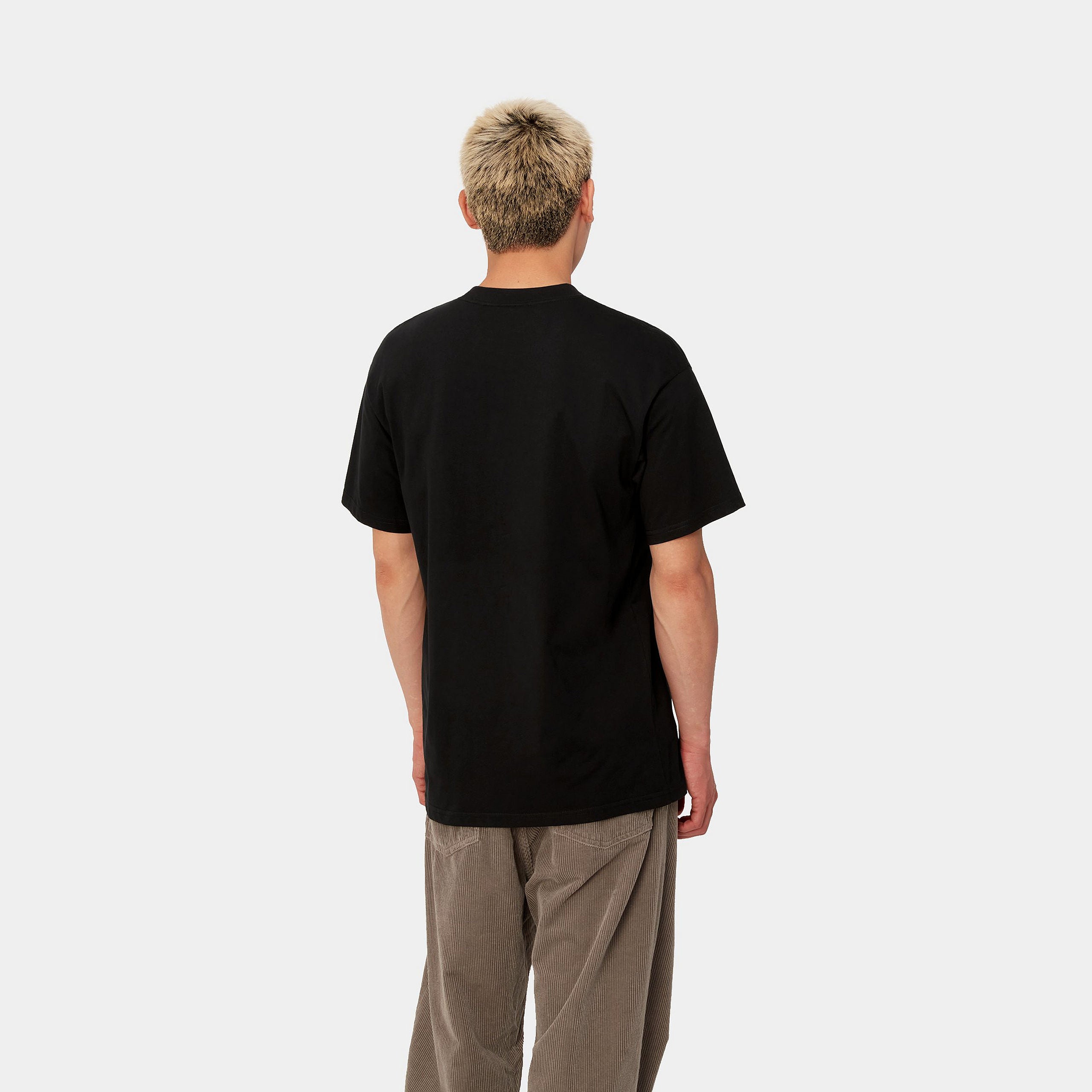 "Carhartt WIP x TRESOR Globus S/S T-Shirt, Schwarz, Baumwolle, Kurzarmshirt mit Globus-Grafik und Co-Branding."