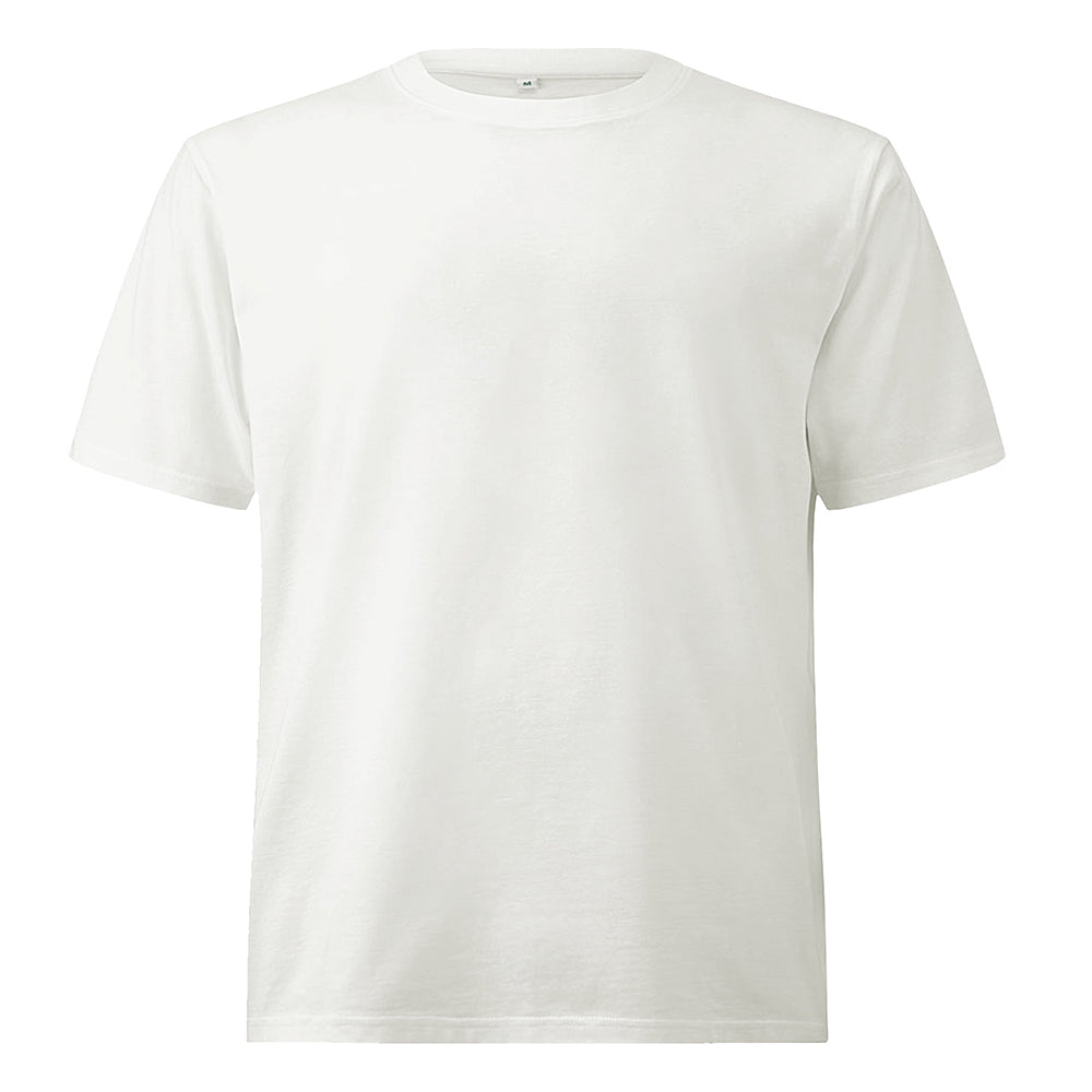 "Earth Positive Oversized T-Shirt in Off-White, schwere Bio-Baumwolle, extra weiter Schnitt, cremefarbenes Basic-T-Shirt."