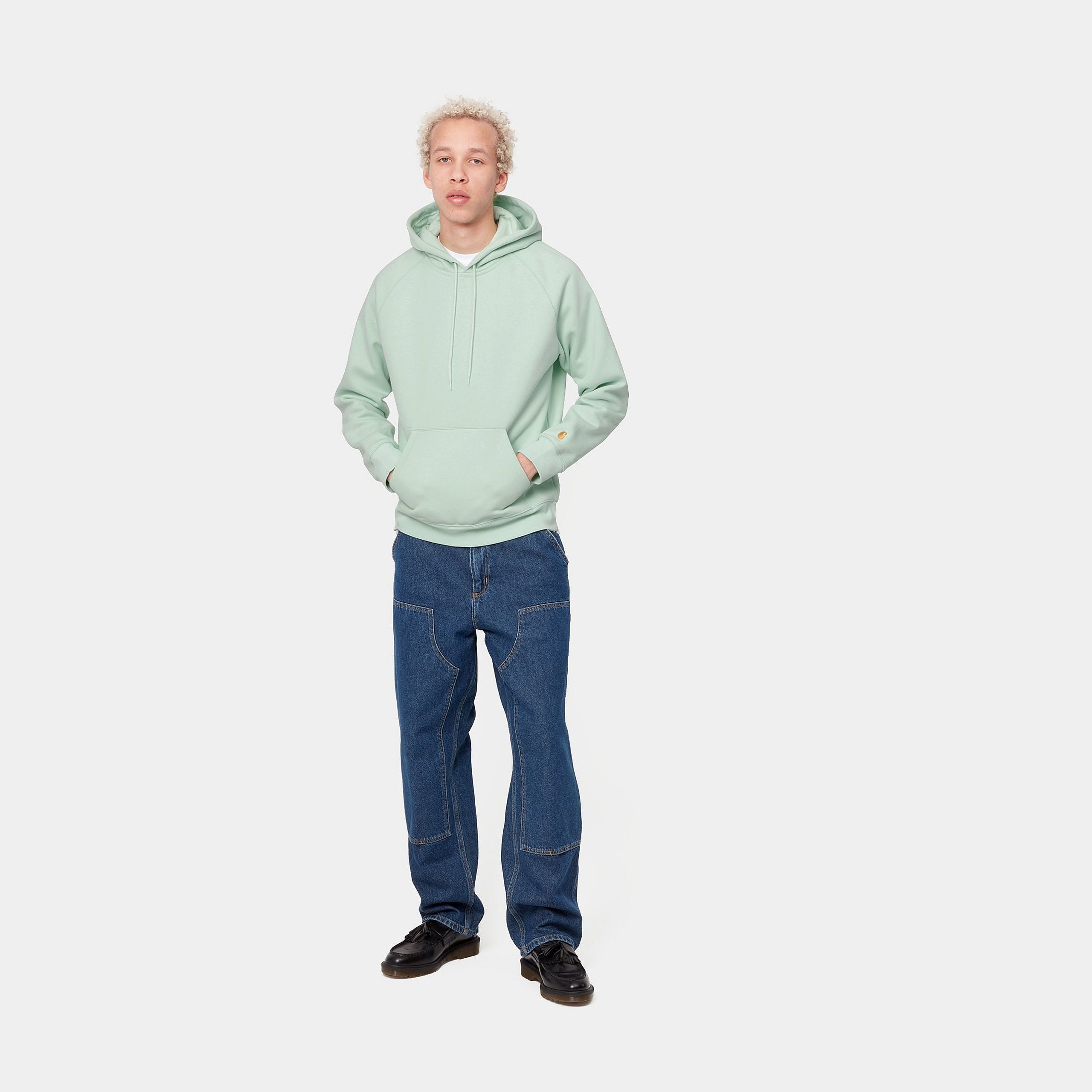 carhartt hoodie hooded chase sweat pale spearmint stab mint hoodie kaufen pullover kaufen streetwear shop carhartt wip