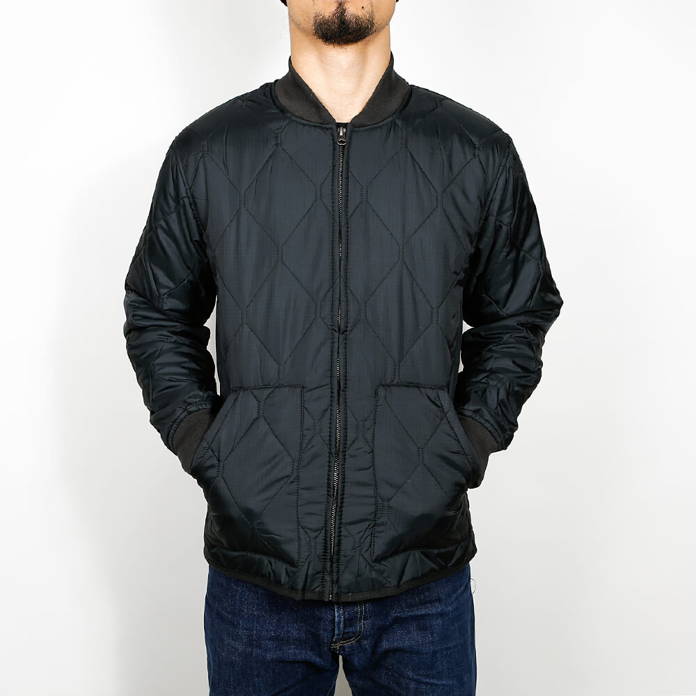 Stussy Quilted Military Jacket - Black