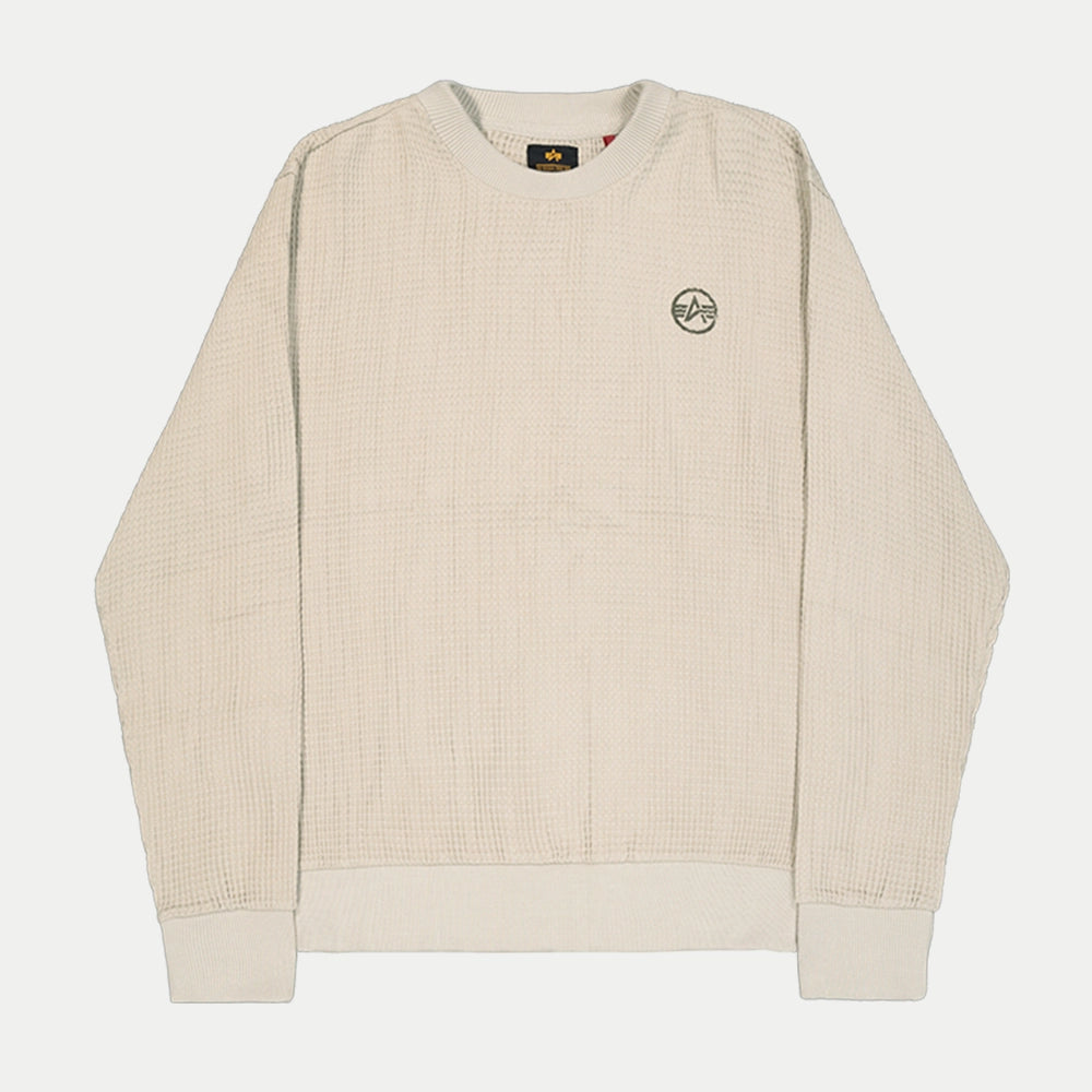 Alpha Industries Studio Waffle Sweatshirt - Organic Beige