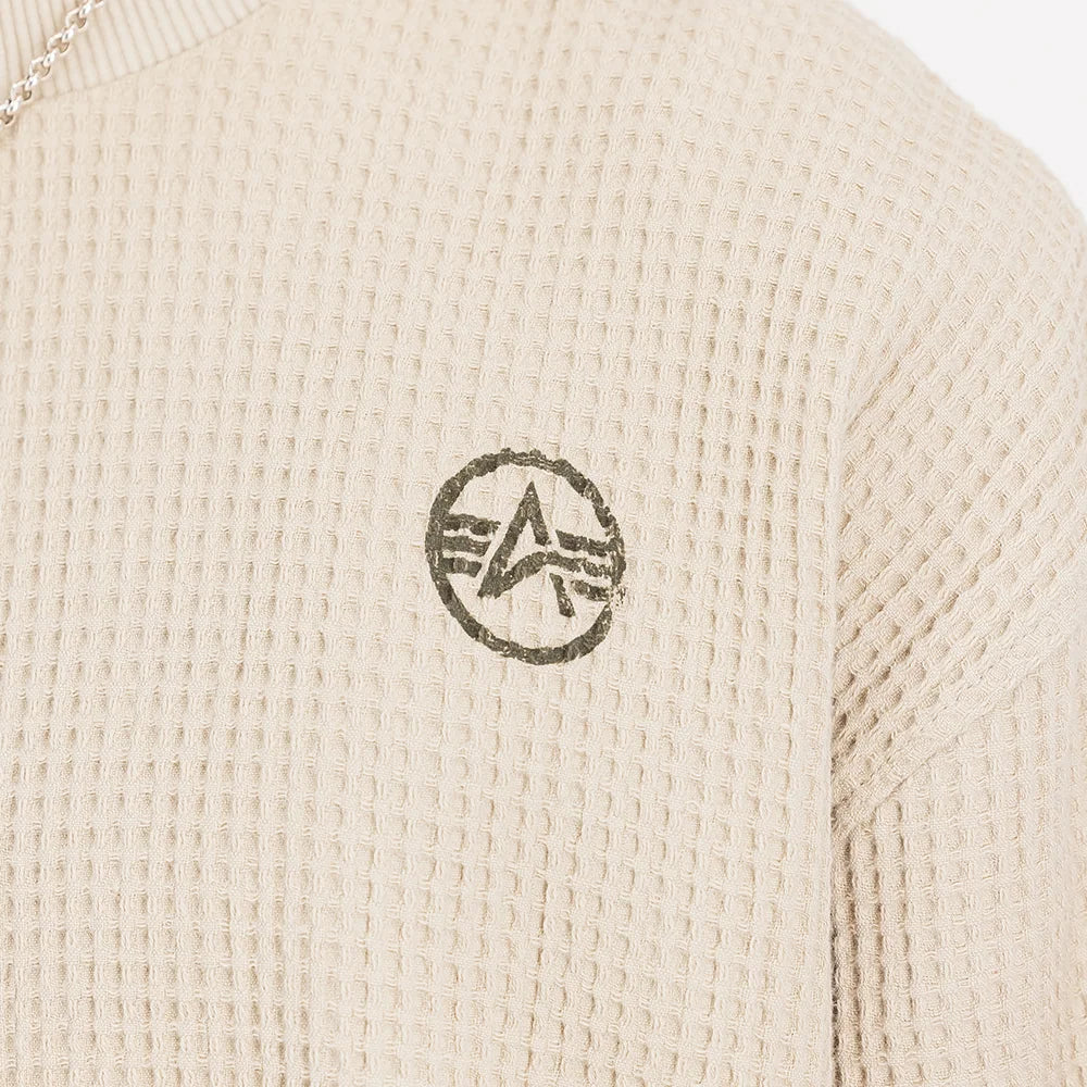 Alpha Industries Studio Waffle Sweatshirt - Organic Beige