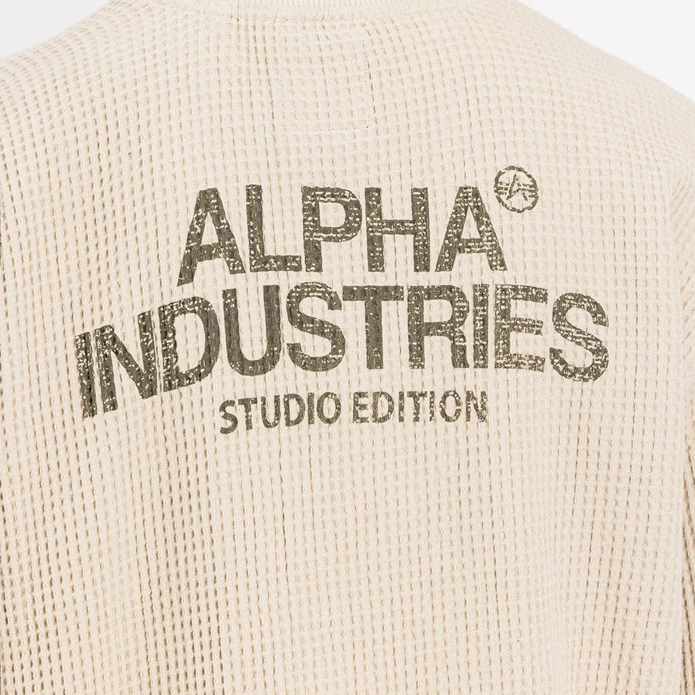 Alpha Industries Studio Waffle Sweatshirt - Organic Beige