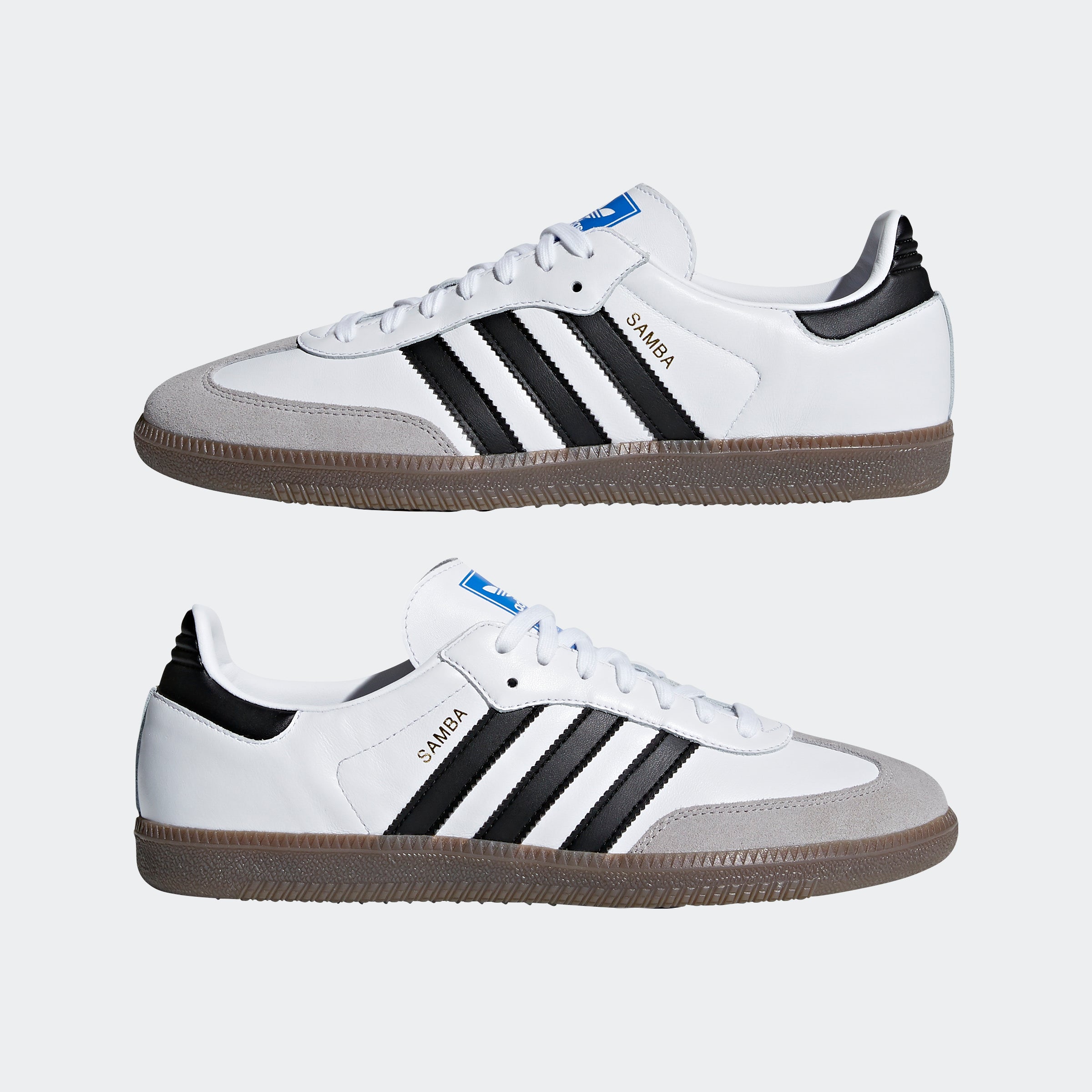 "Adidas Samba OG - White/Black B75806: Retro Sneaker mit Premium-Leder, Wildleder-Details und zeitlosem Design."
