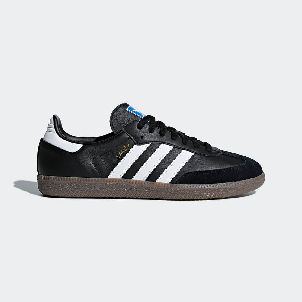 "Adidas Samba OG - Black/White B75807: Retro Sneaker mit Premium-Leder, Wildleder-Details und zeitlosem Design."